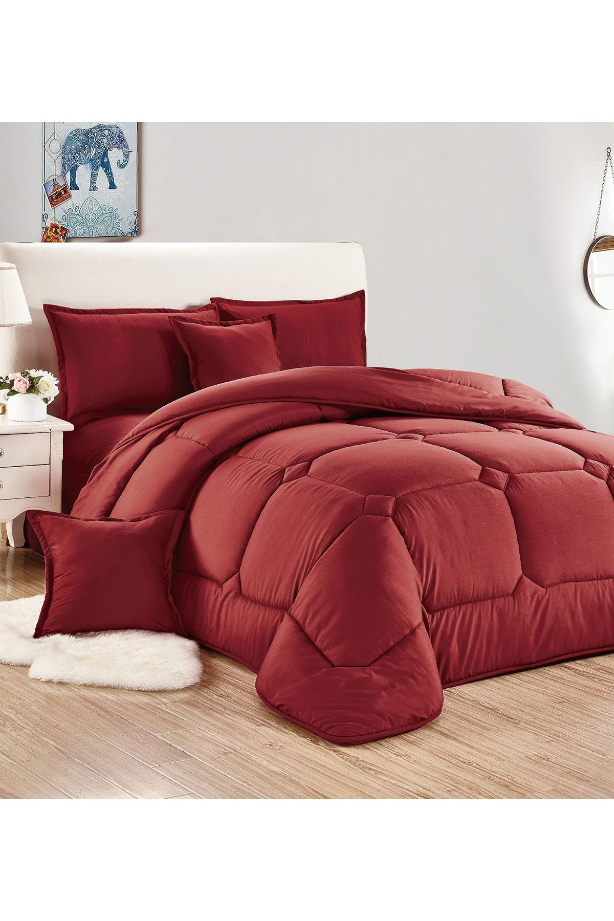 Generic-Comforter Set King Size 6 Pieces Comforter Set Twin Unisex Bedding Set 1