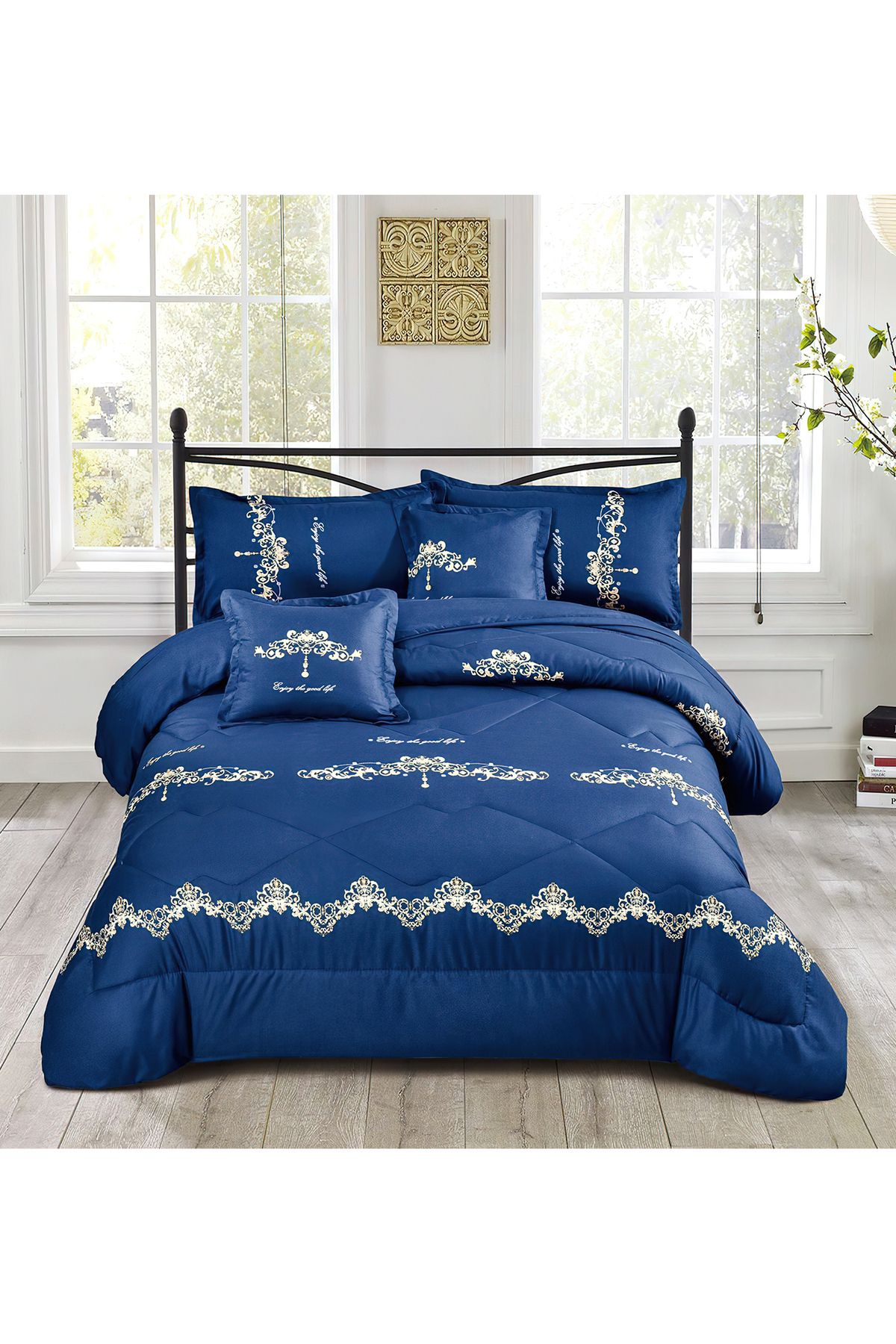 Generic-Comforter Set 4 Piece Single Size Elegant Bedspread Lightweight Comforter Suitable for All Seasons 1