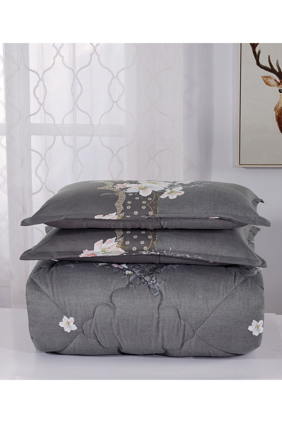 Generic-Comforter Set 4 Piece Single Size Elegant Bedspread Lightweight Comforter Suitable for All Seasons 2