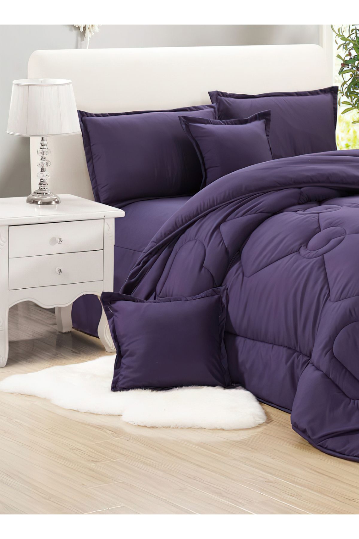 Generic-Comforter Set 4 Piece Single Size Elegant Bedspread Lightweight Comforter Suitable for All Seasons 2