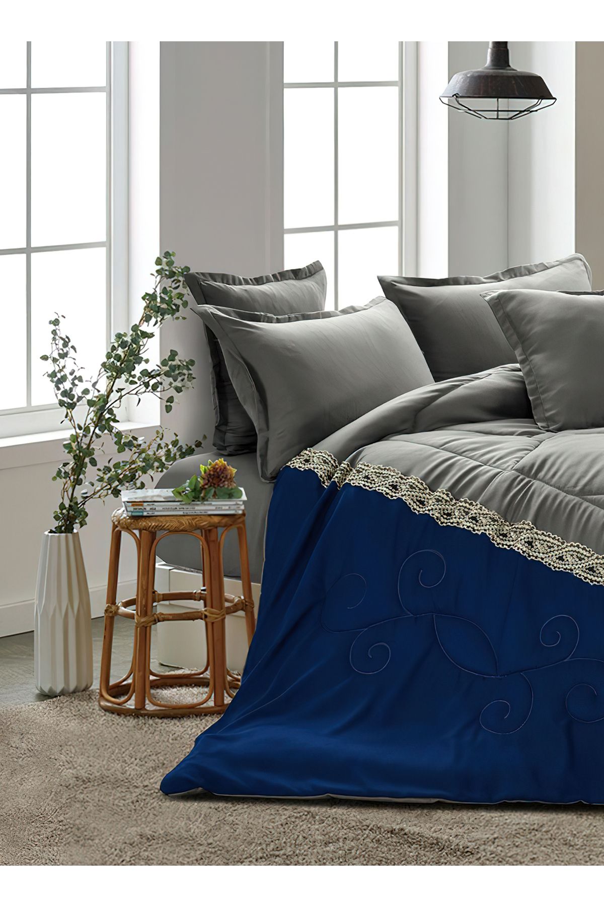 Generic-Comforter Set 4 Piece Single Size Elegant Bedspread Lightweight Comforter Suitable for All Seasons 3