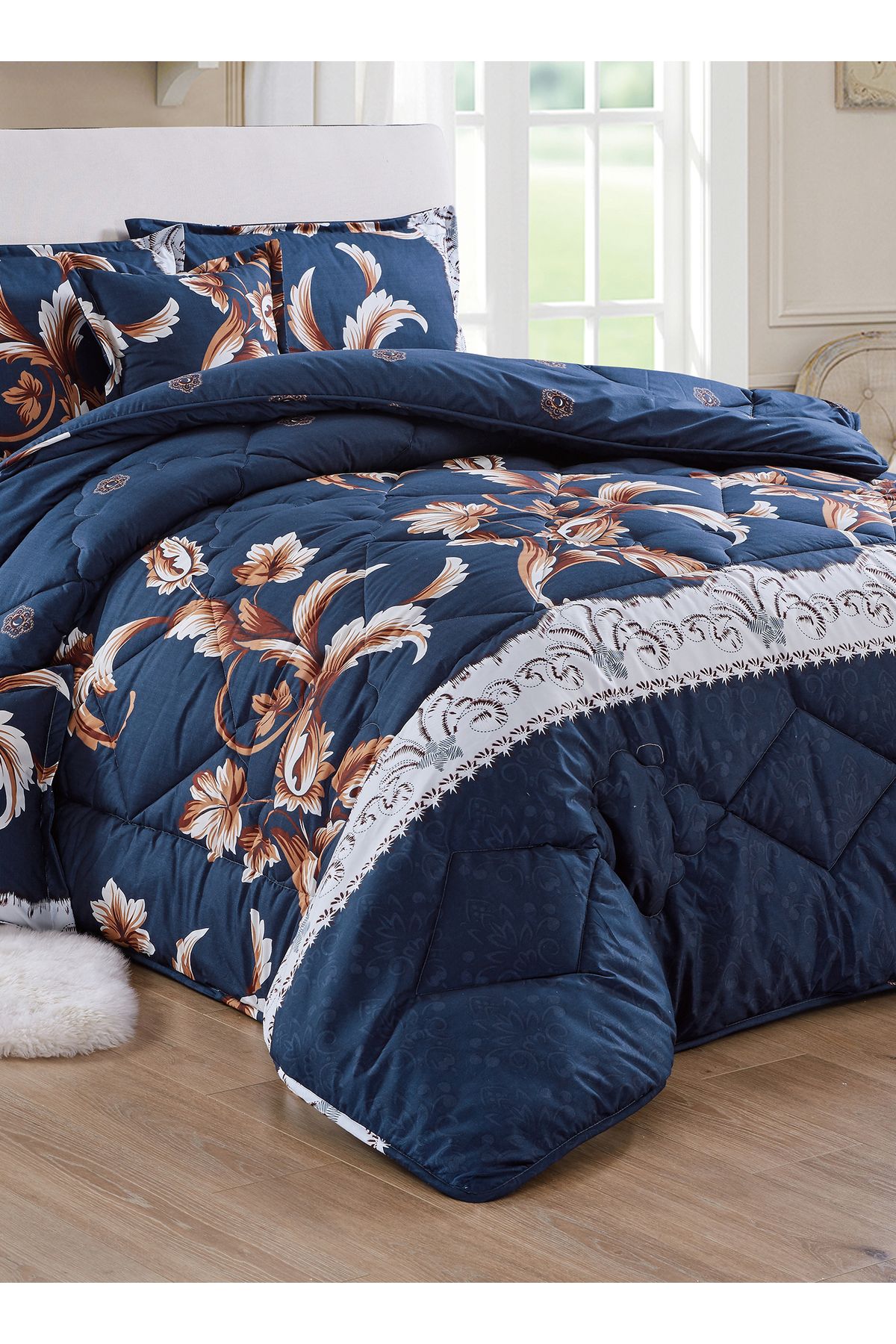 Generic-Comforter Set 4 Piece Single Size Elegant Bedspread Lightweight Comforter Suitable for All Seasons 4