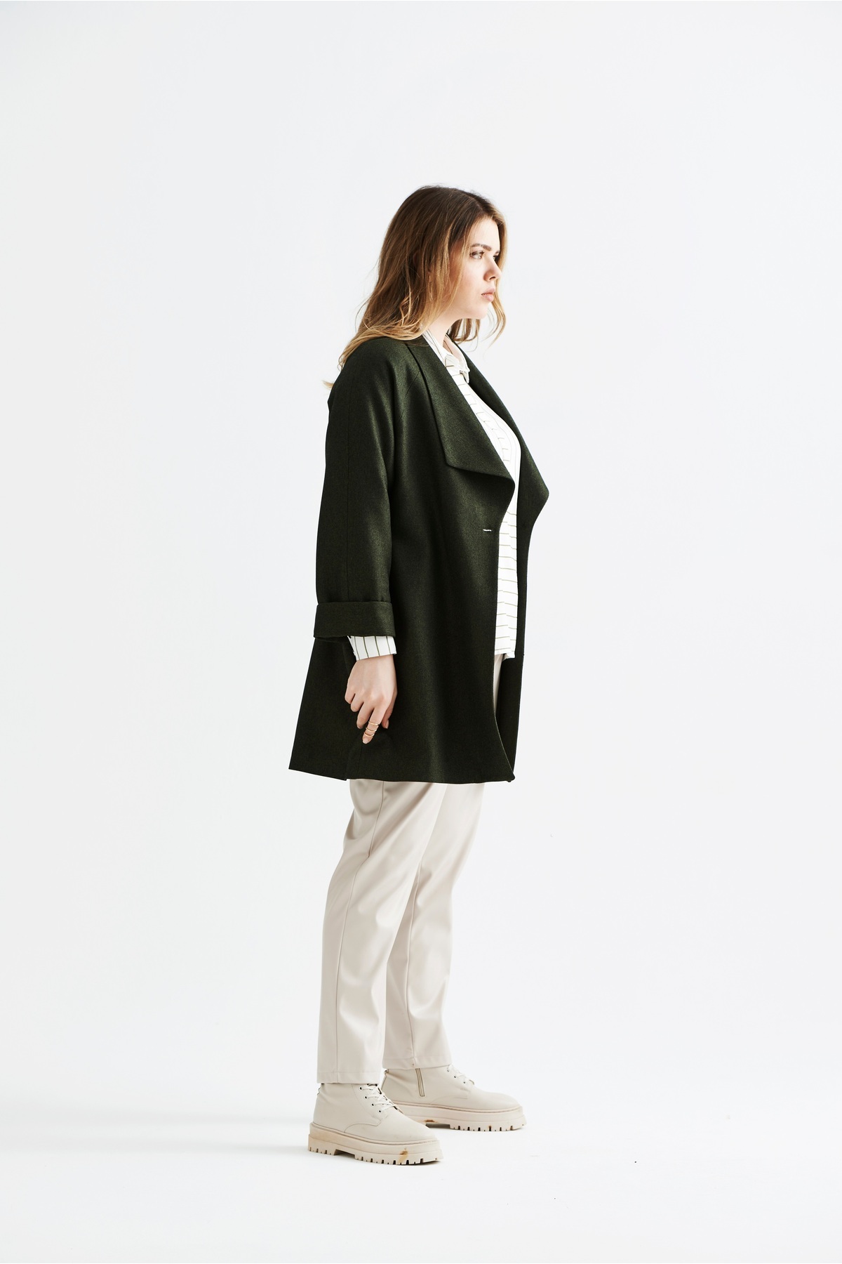 EVEN plus size-Green Polyviscose Plus Size Women's Jacket 5