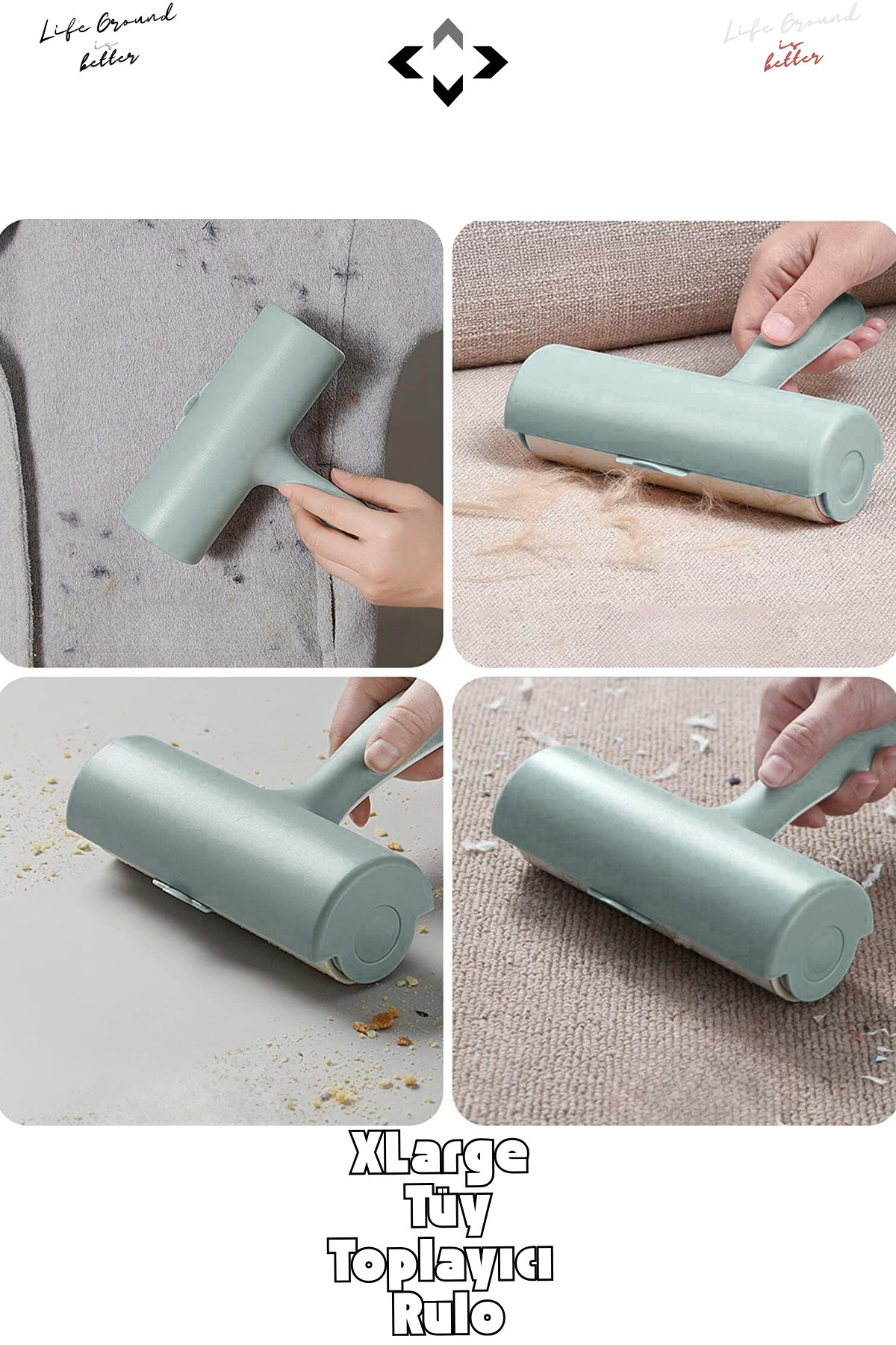 LİGROUND-2+1 Xlarge Lint Collector Roll - 2X Replacement, Large Size Pet Collector Cat Dog Lint 8