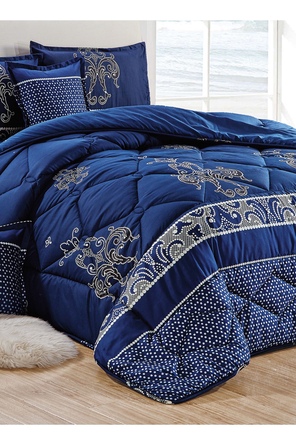 Generic-Comforter Set 4 Piece Single Size Elegant Bedspread Lightweight Comforter Suitable for All Seasons 4