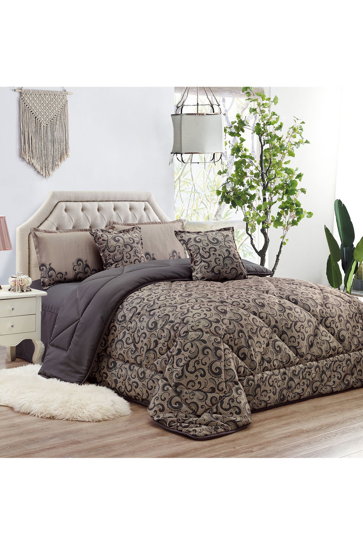 Generic-Comforter Set 4 Piece Single Size Elegant Bedspread Lightweight Comforter Suitable for All Seasons 1