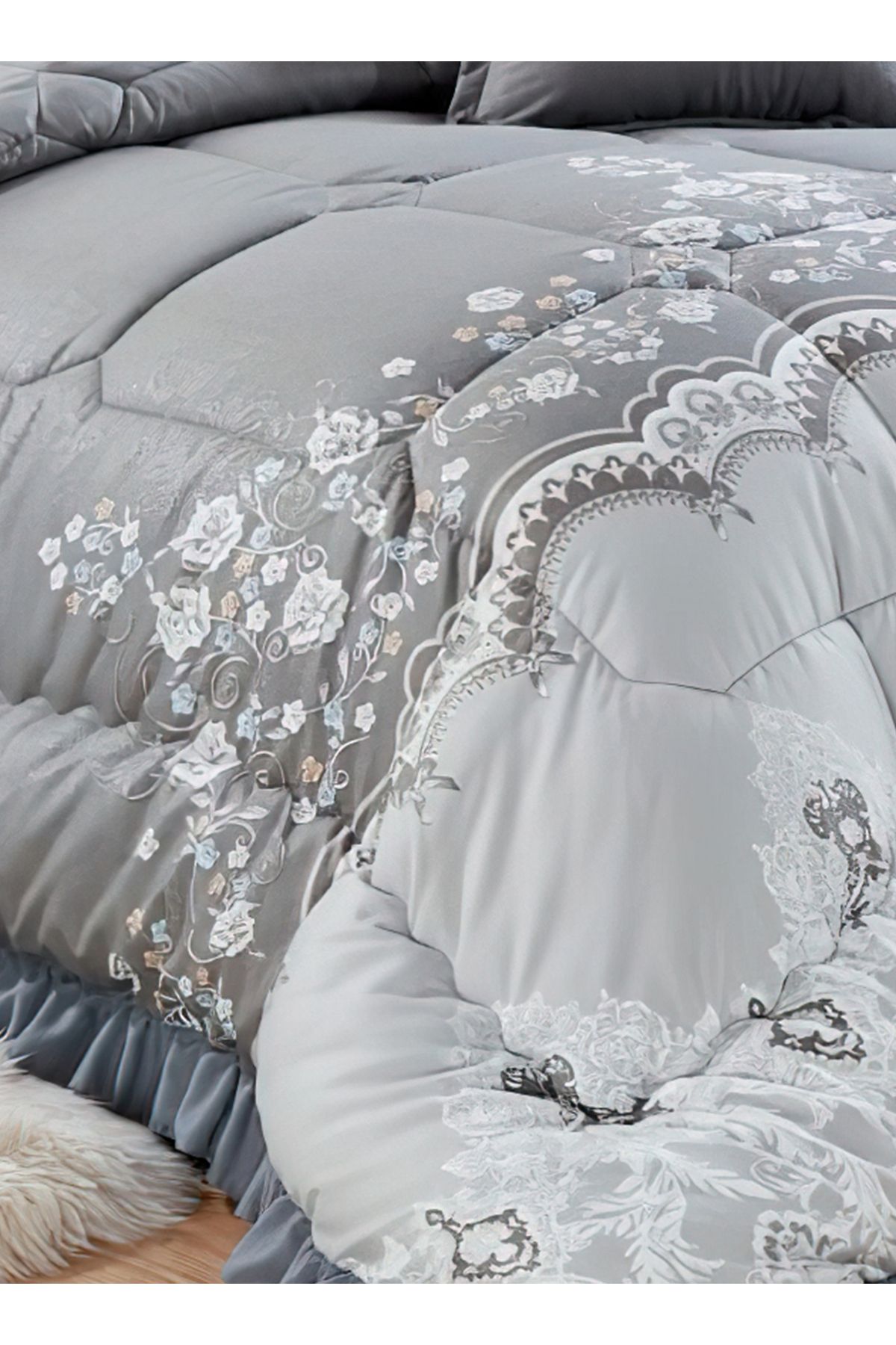 Generic-Comforter Set 4 Piece Single Size Elegant Bedspread Lightweight Comforter Suitable for All Seasons 5