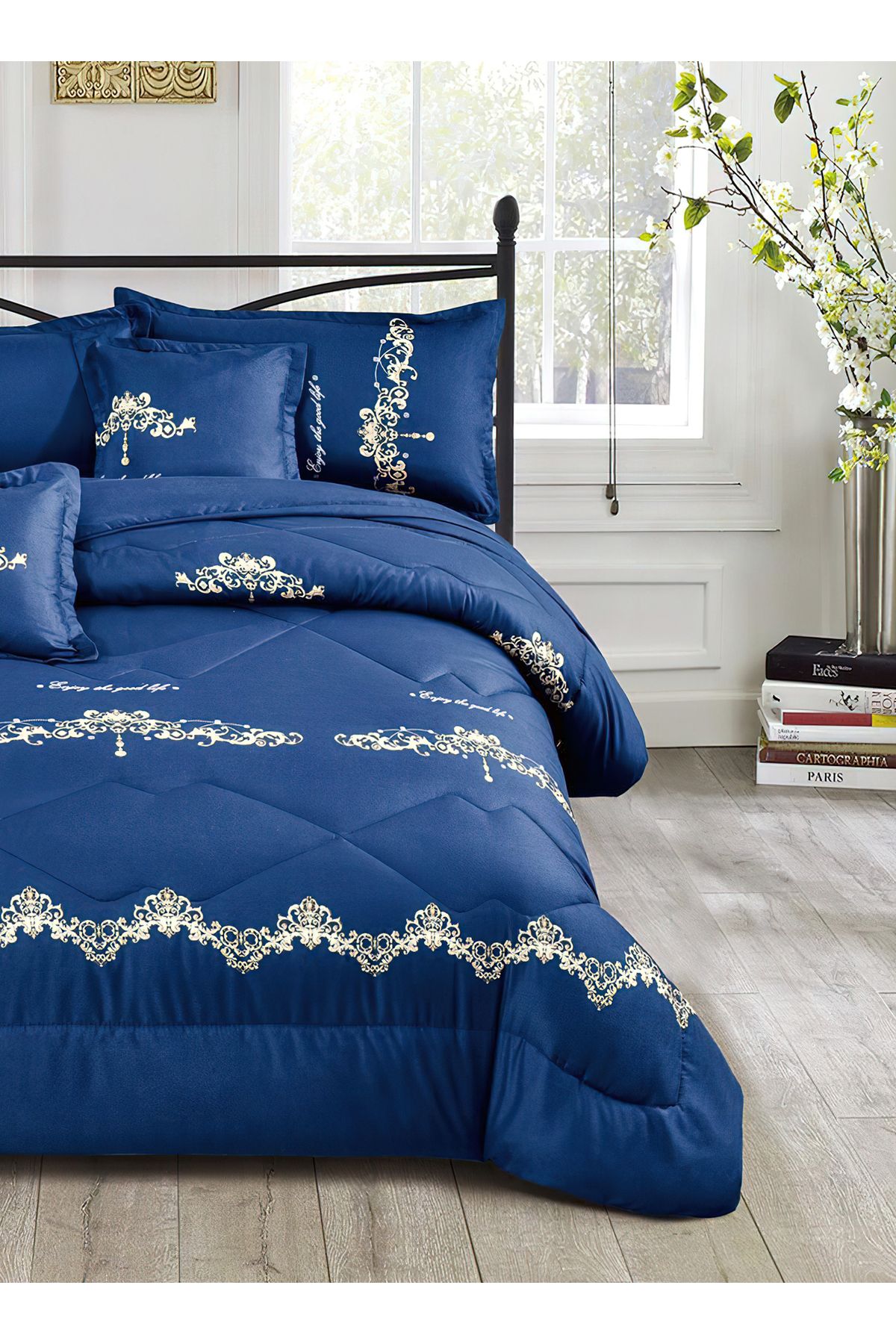 Generic-Comforter Set 4 Piece Single Size Elegant Bedspread Lightweight Comforter Suitable for All Seasons 3