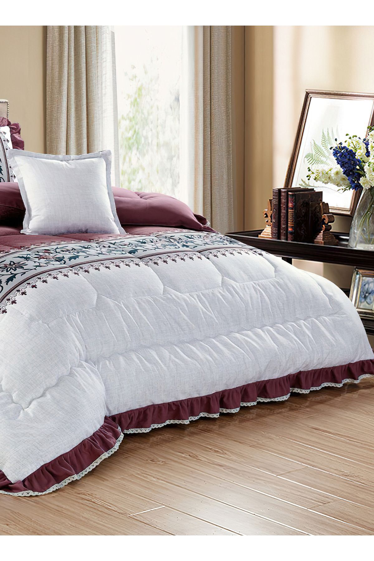Generic-Comforter Set 4 Piece Single Size Elegant Bedspread Lightweight Comforter Suitable for All Seasons 3