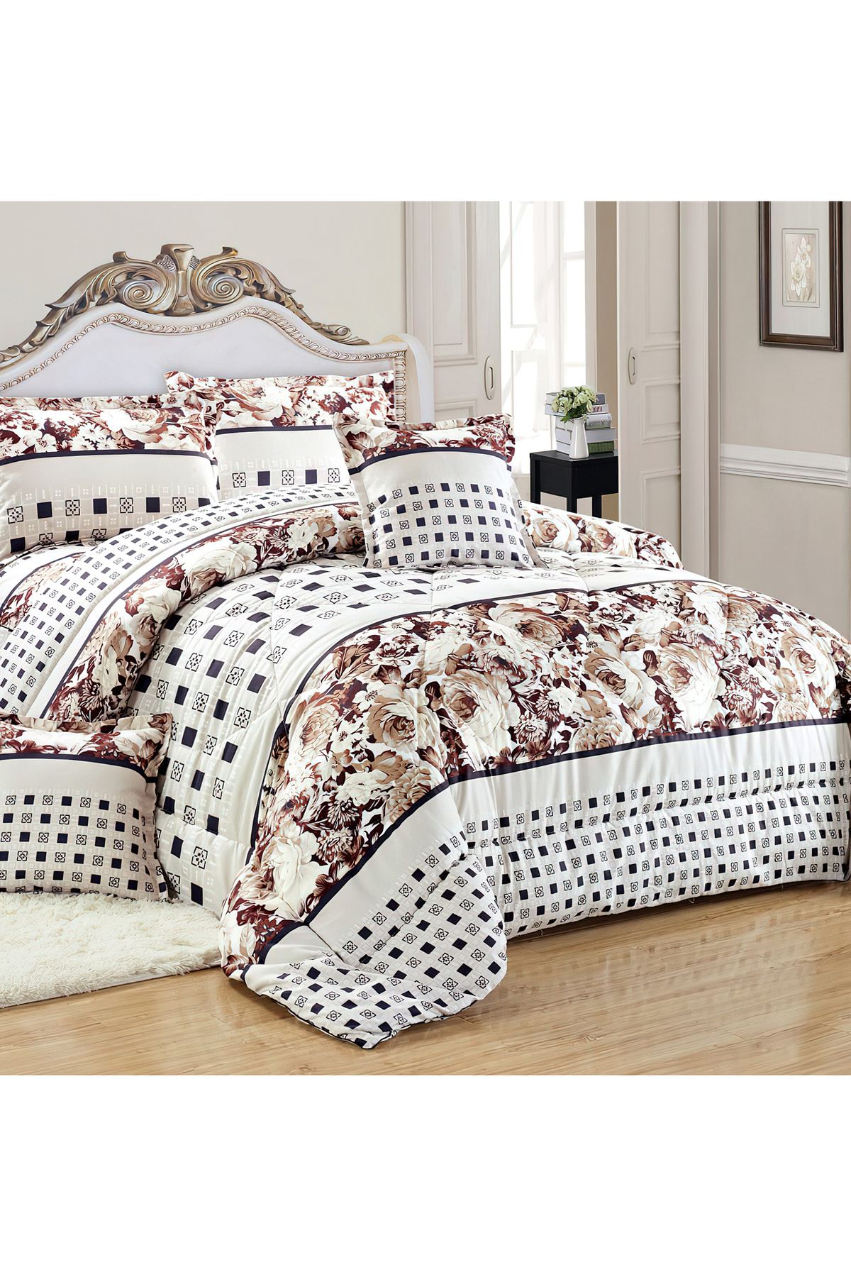 Generic-Comforter Set 4 Piece Single Size Elegant Bedspread Lightweight Comforter Suitable for All Seasons 1