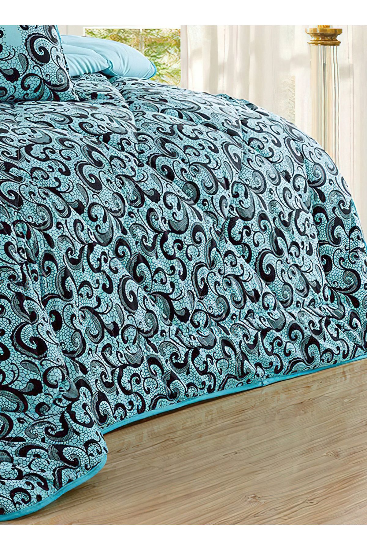 Generic-Comforter Set 4 Piece Single Size Elegant Bedspread Lightweight Comforter Suitable for All Seasons 3