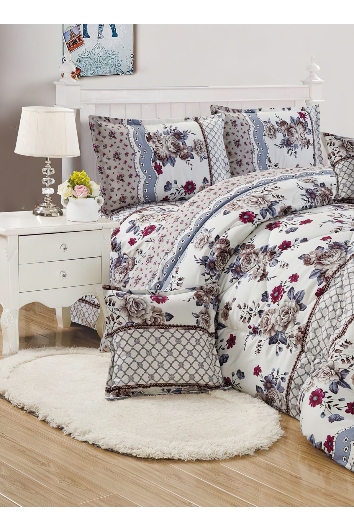 Generic-Comforter Set 4 Piece Single Size Elegant Bedspread Lightweight Comforter Suitable for All Seasons 2