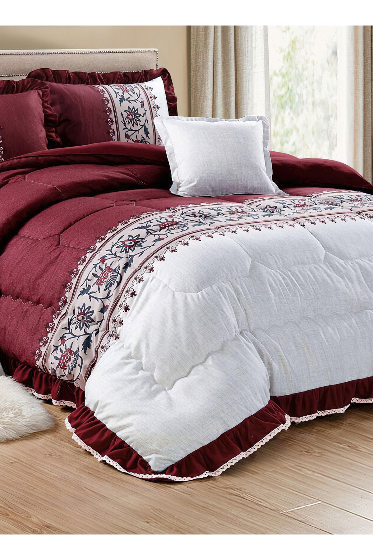 Generic-Comforter Set 4 Piece Single Size Elegant Bedspread Lightweight Comforter Suitable for All Seasons 4
