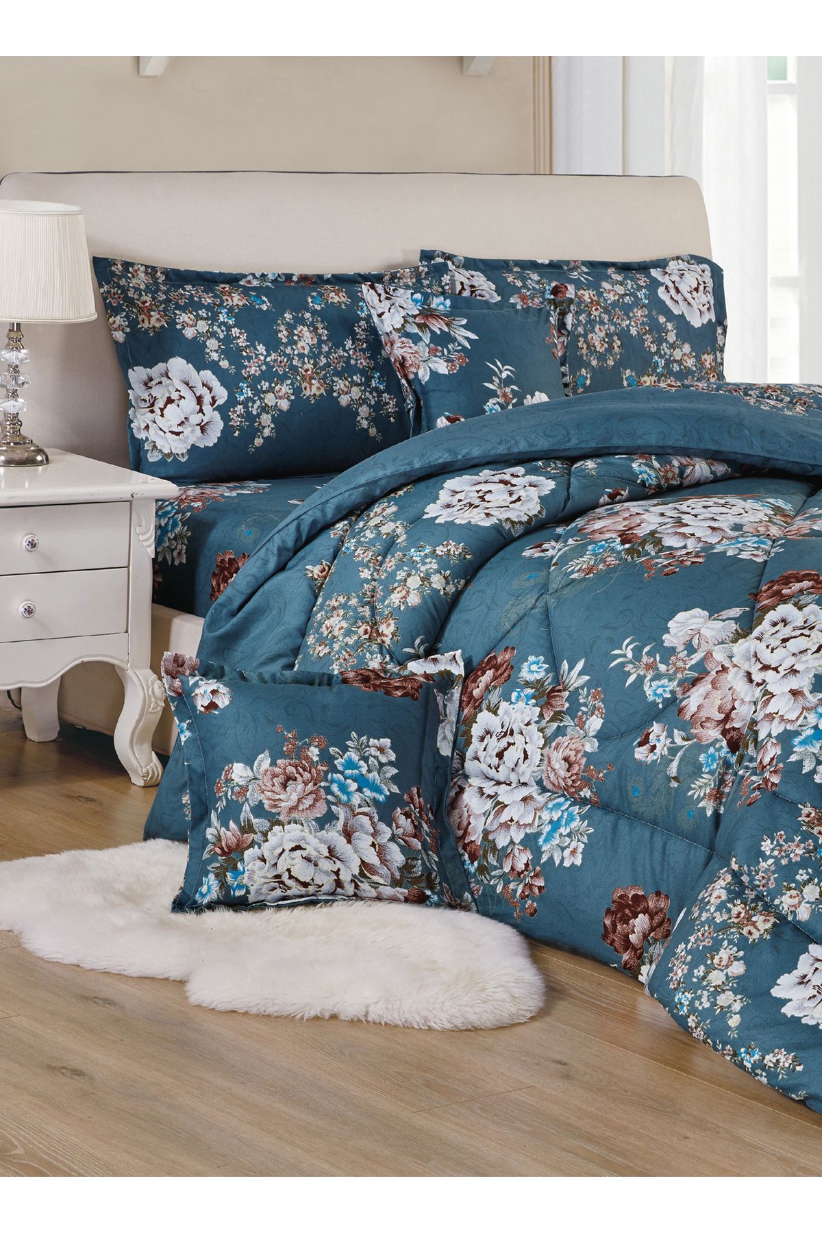 Generic-Comforter Set 4 Piece Single Size Elegant Bedspread Lightweight Comforter Suitable for All Seasons 2