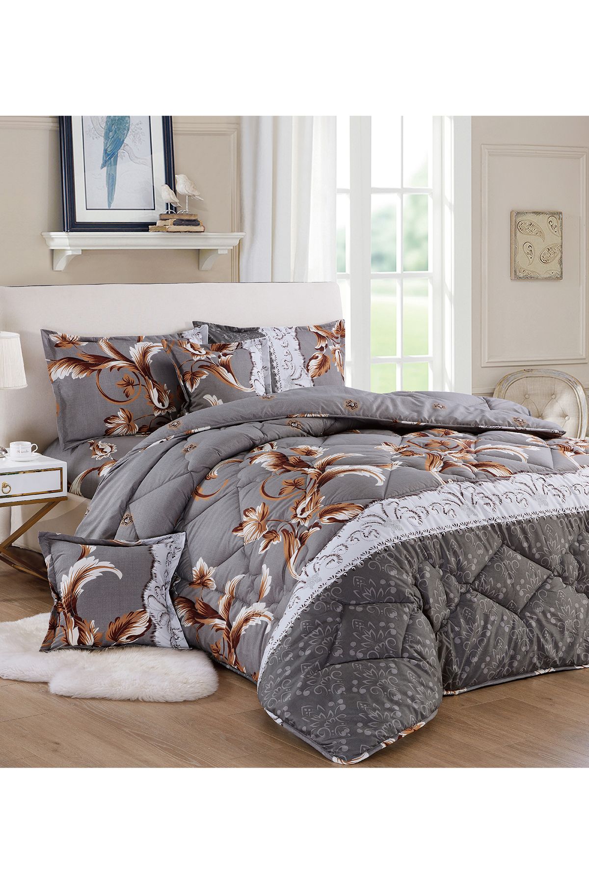 Generic-Comforter Set King Size 6 Pieces Comforter Set Twin Unisex Bedding Set 1