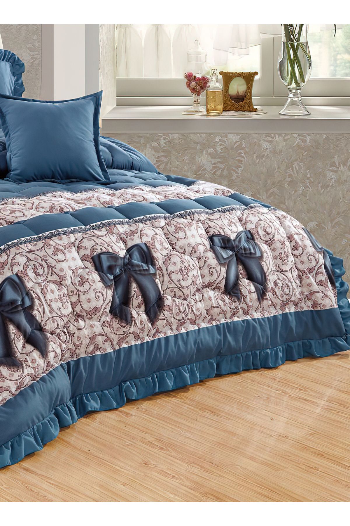 Generic-Comforter Set 4 Piece Single Size Elegant Bedspread Lightweight Comforter Suitable for All Seasons 3