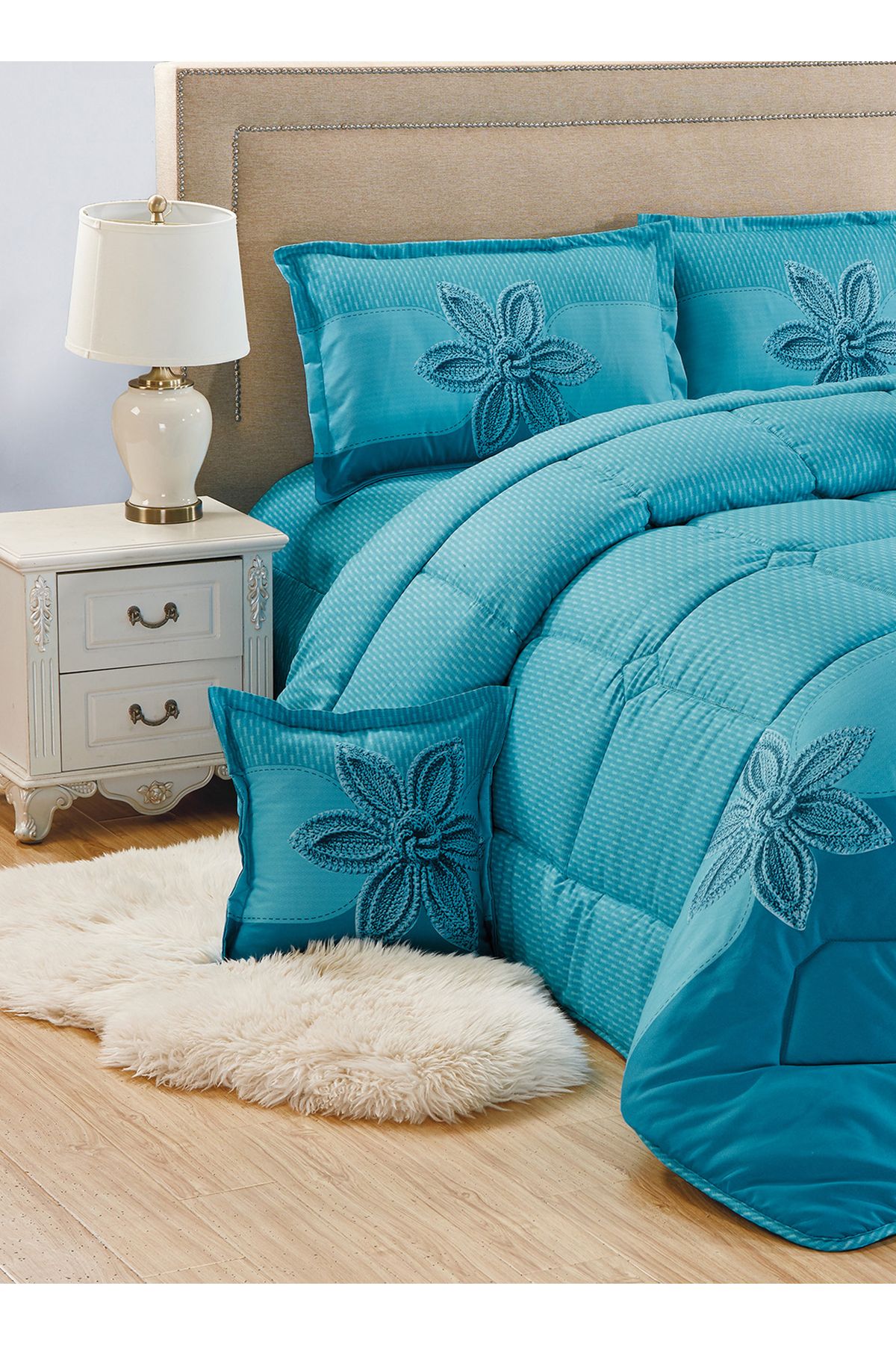 Generic-Comforter Set 4 Piece Single Size Elegant Bedspread Lightweight Comforter Suitable for All Seasons 2