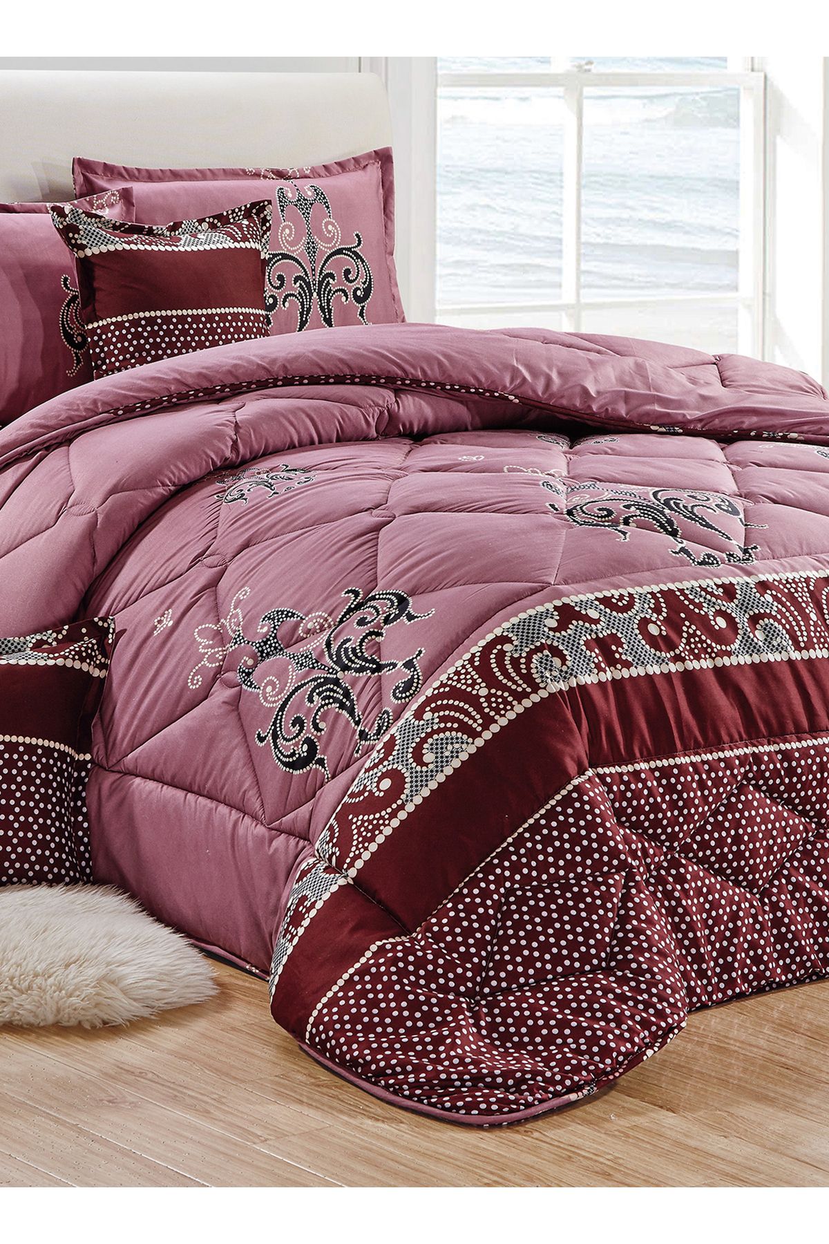 Generic-Comforter Set 4 Piece Single Size Elegant Bedspread Lightweight Comforter Suitable for All Seasons 4