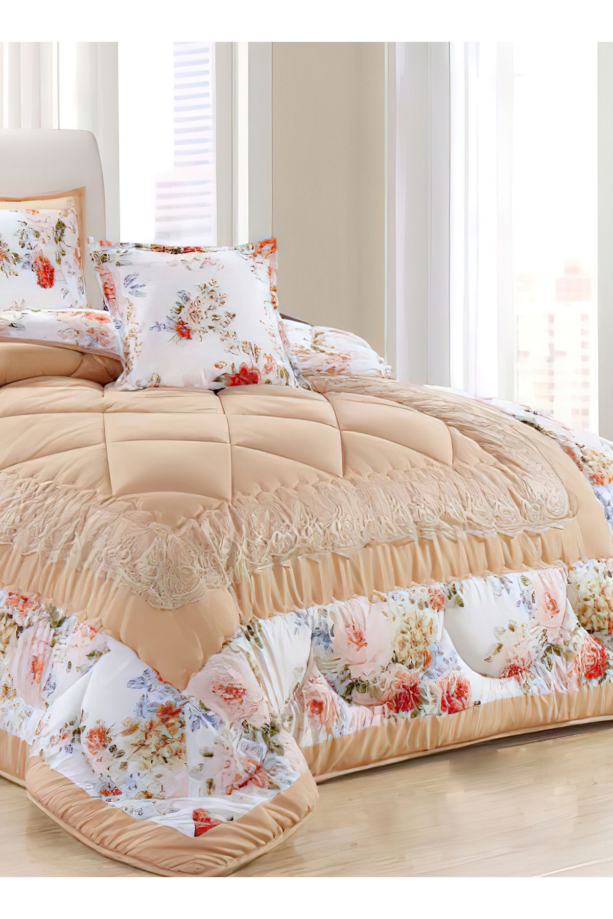 Generic-Comforter Set 4 Piece Single Size Elegant Bedspread Lightweight Comforter Suitable for All Seasons 3