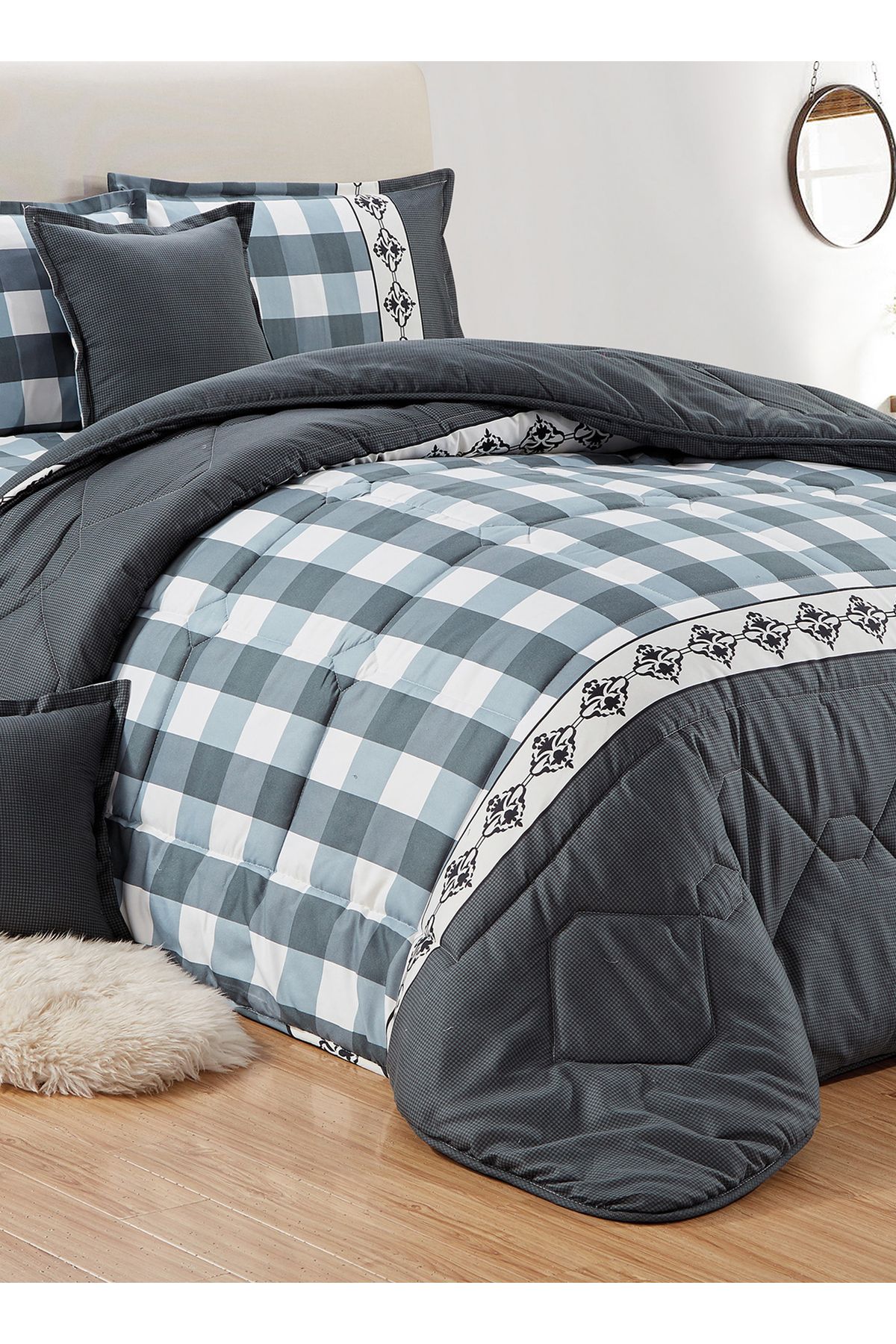 Generic-Comforter Set 4 Piece Single Size Elegant Bedspread Lightweight Comforter Suitable for All Seasons 4
