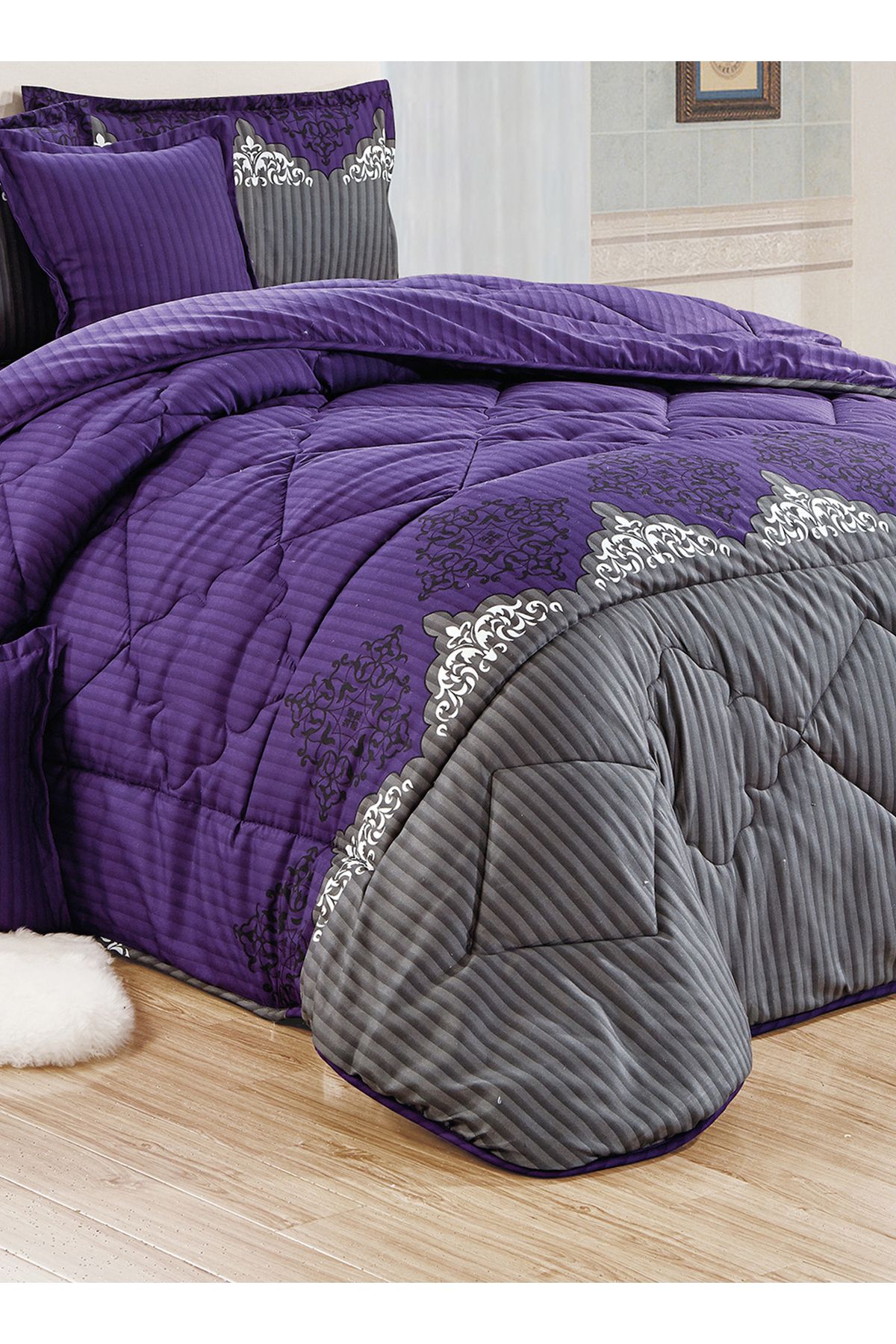 Generic-Comforter Set King Size 6 Pieces Comforter Set Twin Unisex Bedding Set 4