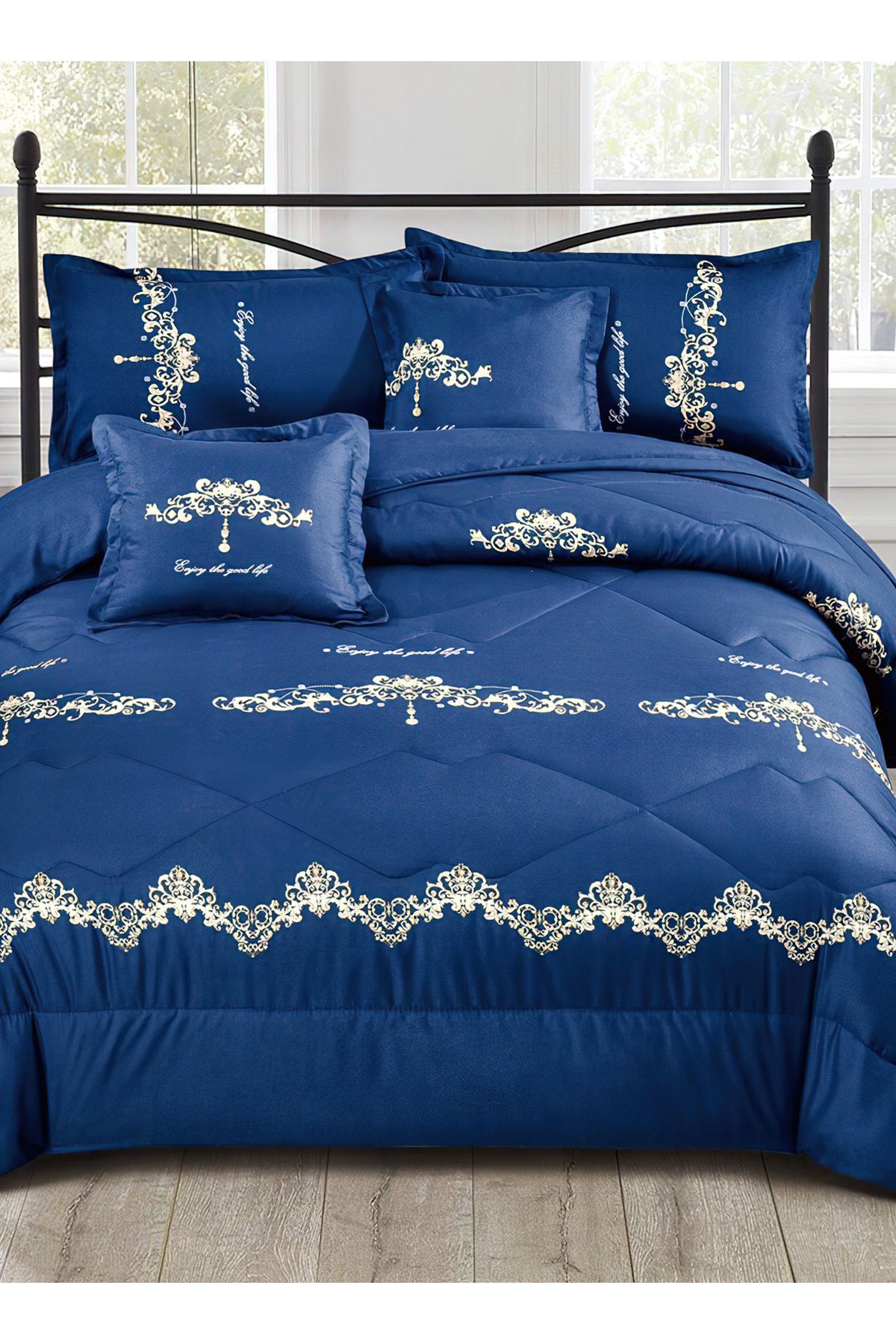 Generic-Comforter Set 4 Piece Single Size Elegant Bedspread Lightweight Comforter Suitable for All Seasons 4