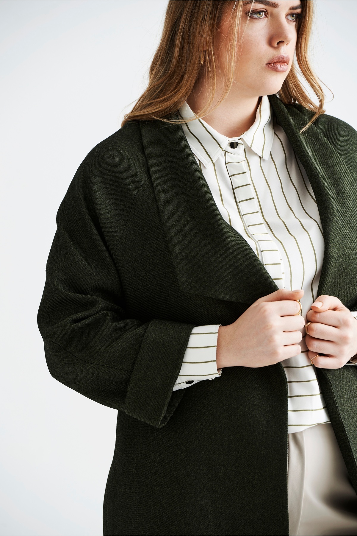 EVEN plus size-Green Polyviscose Plus Size Women's Jacket 2