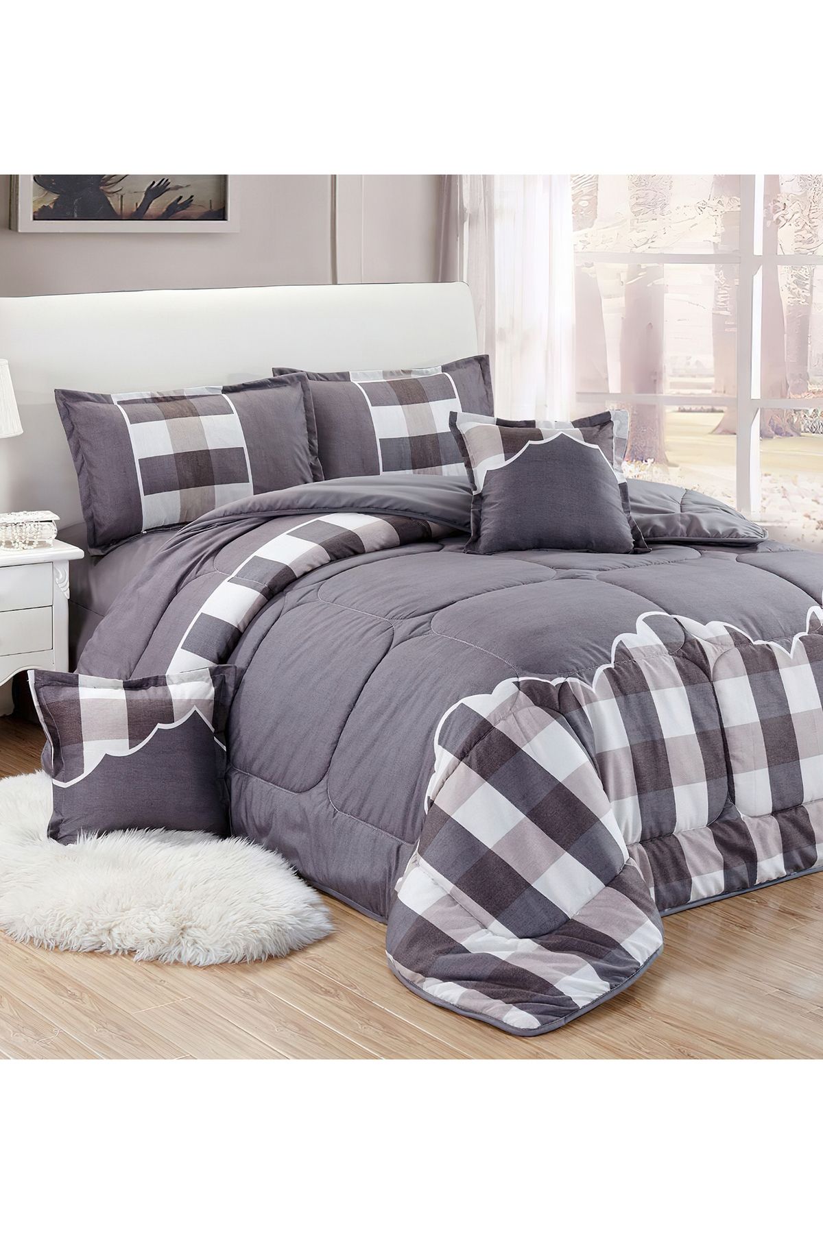 Generic-Comforter Set King Size 6 Pieces Comforter Set Twin Unisex Bedding Set 1