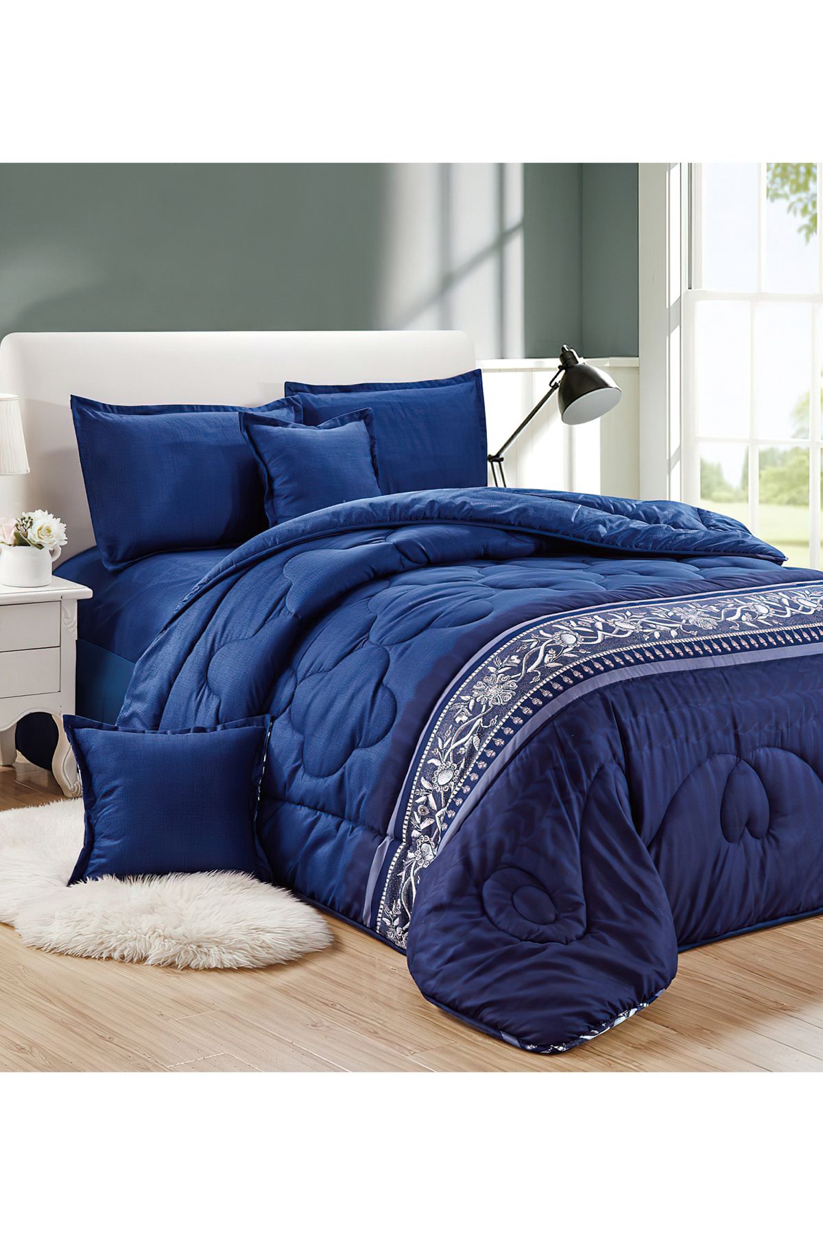 Generic-Comforter Set 4 Piece Single Size Elegant Bedspread Lightweight Comforter Suitable for All Seasons 1