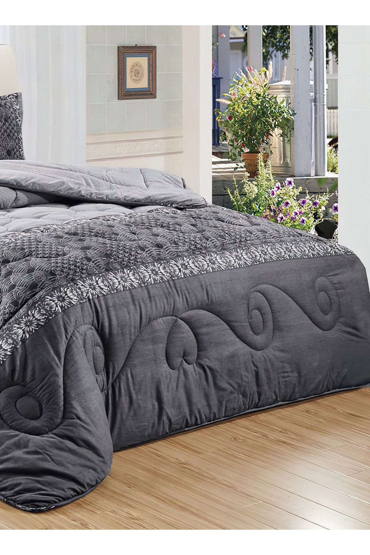 Generic-Comforter Set 4 Piece Single Size Elegant Bedspread Lightweight Comforter Suitable for All Seasons 3