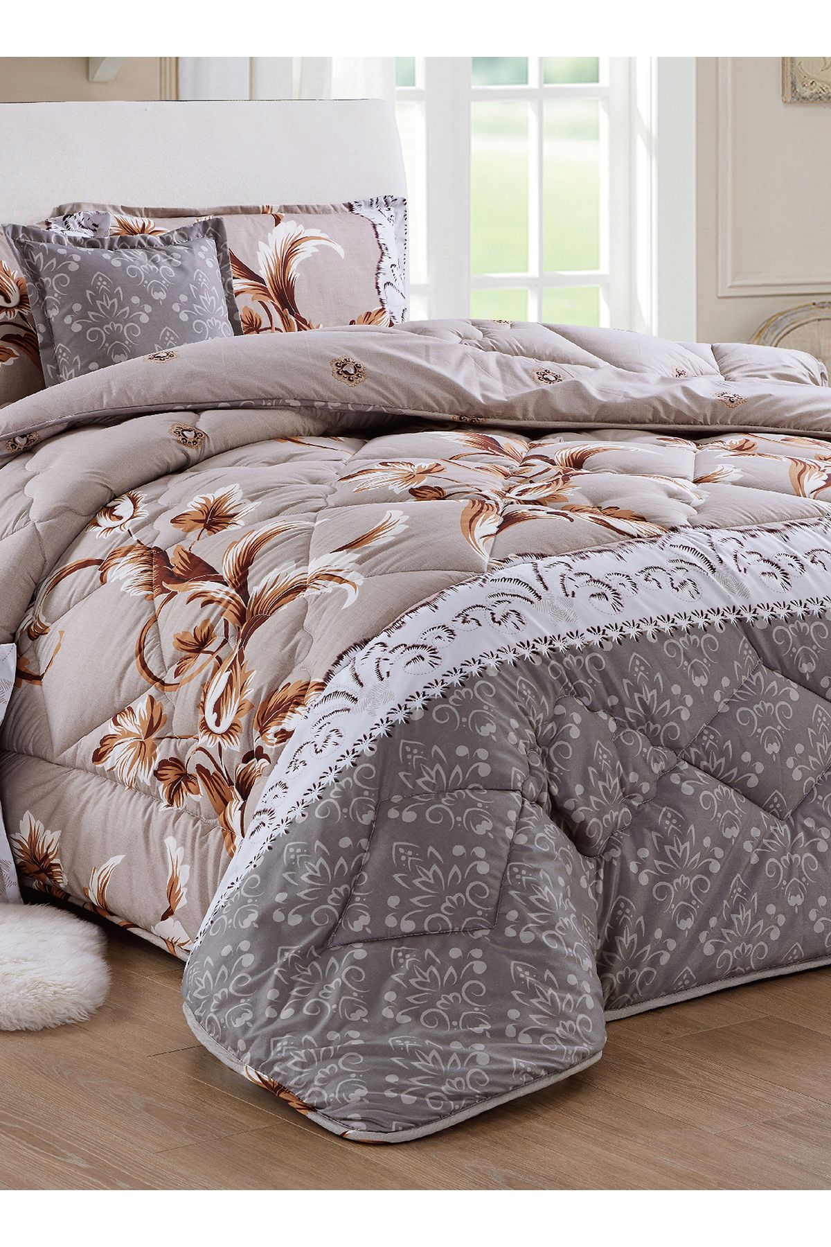 Generic-Comforter Set 4 Piece Single Size Elegant Bedspread Lightweight Comforter Suitable for All Seasons 4