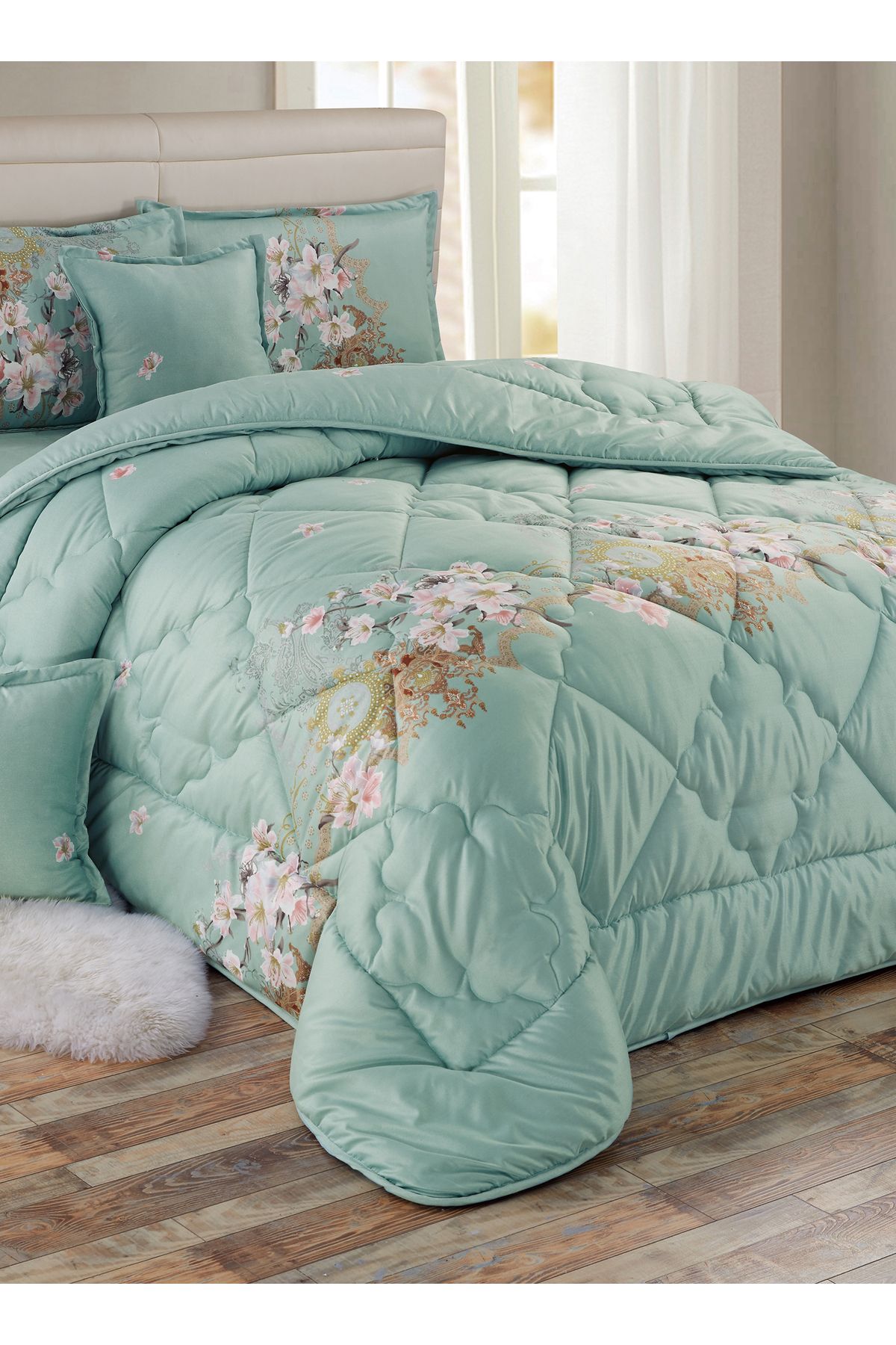 Generic-Comforter Set 4 Piece Single Size Elegant Bedspread Lightweight Comforter Suitable for All Seasons 5