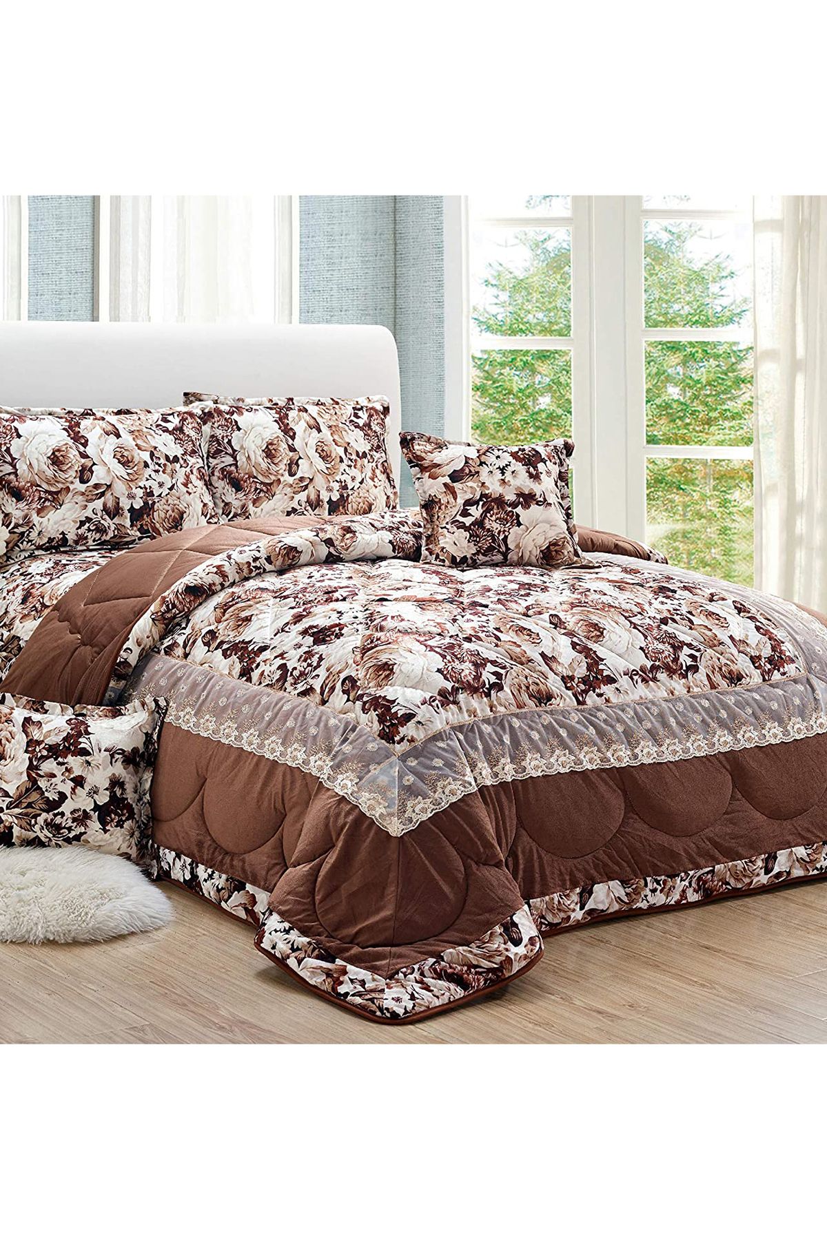 Generic-Comforter Set 4 Piece Single Size Elegant Bedspread Lightweight Comforter Suitable for All Seasons 1