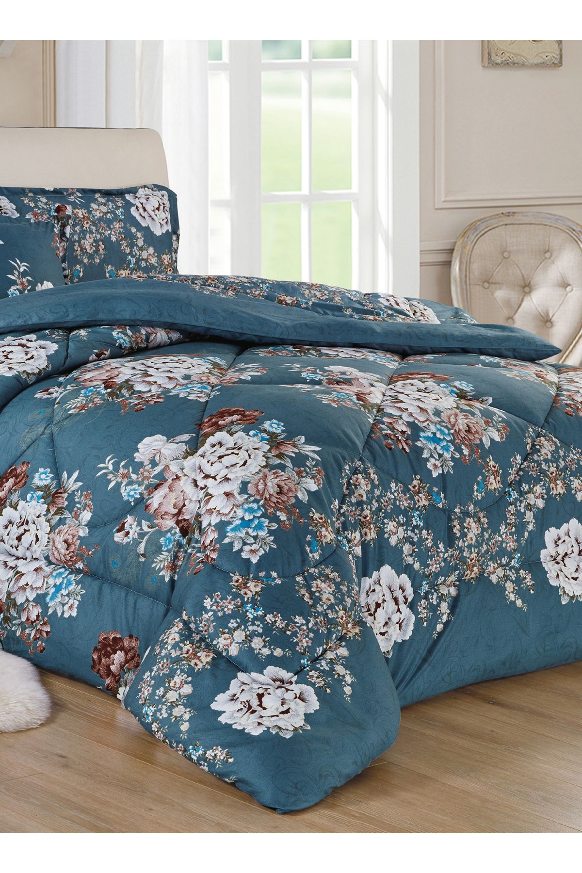 Generic-Comforter Set 4 Piece Single Size Elegant Bedspread Lightweight Comforter Suitable for All Seasons 4