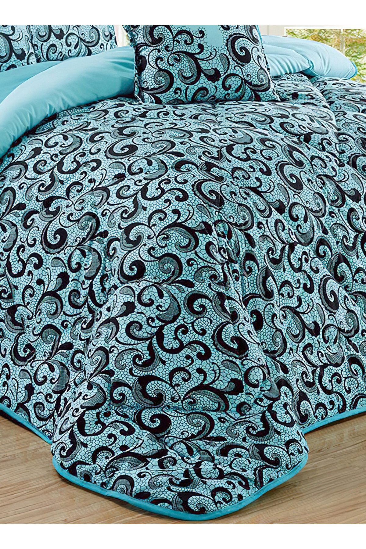 Generic-Comforter Set 4 Piece Single Size Elegant Bedspread Lightweight Comforter Suitable for All Seasons 2