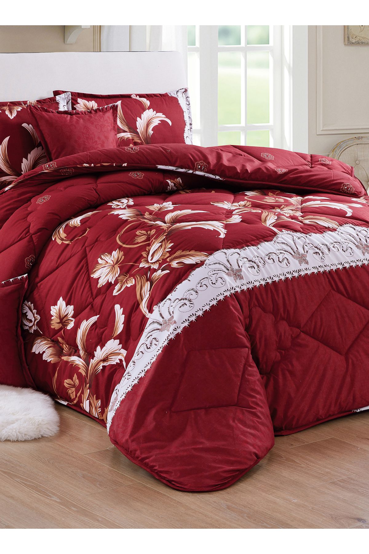 Generic-Comforter Set 4 Piece Single Size Elegant Bedspread Lightweight Comforter Suitable for All Seasons 4