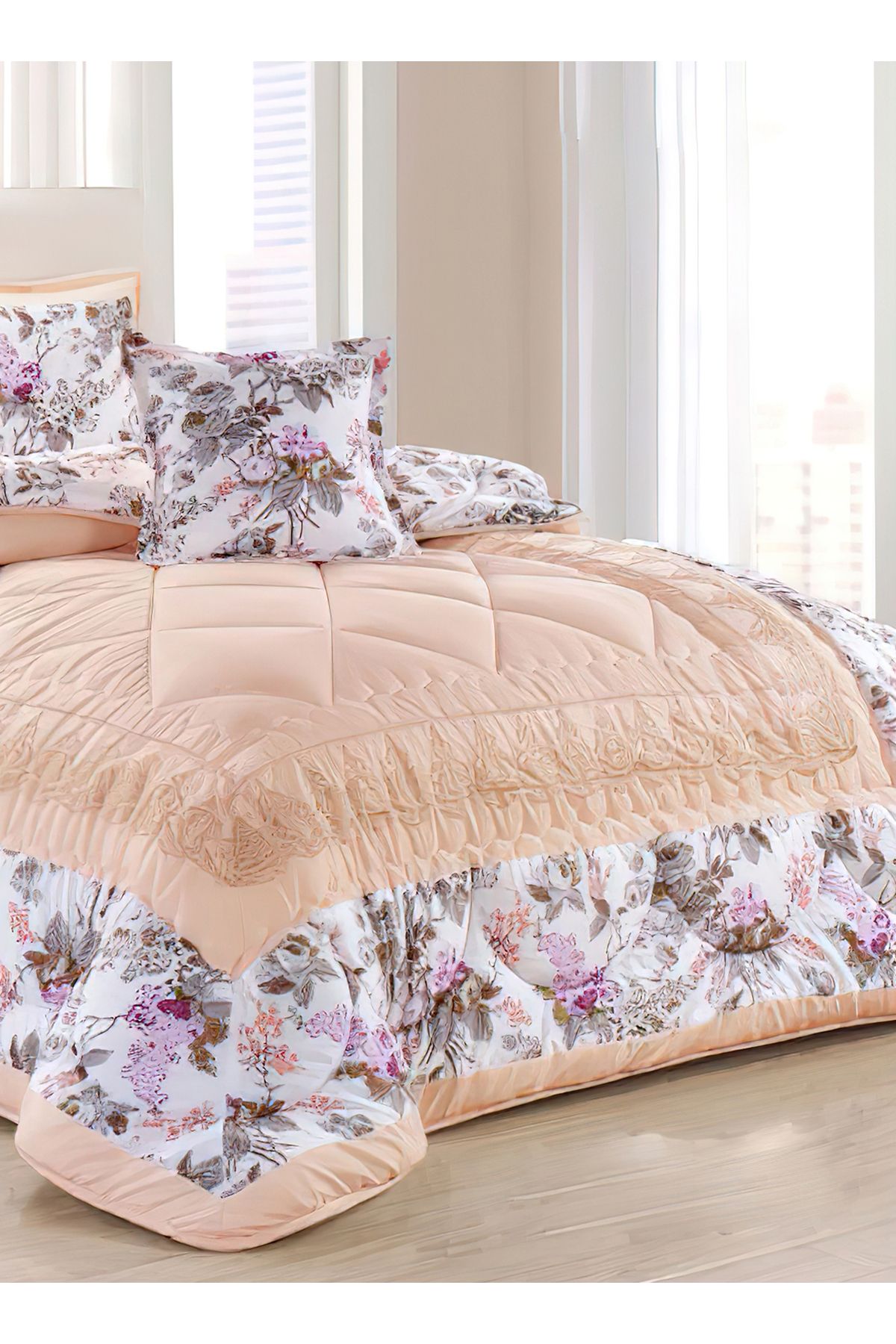 Generic-Comforter Set 4 Piece Single Size Elegant Bedspread Lightweight Comforter Suitable for All Seasons 3