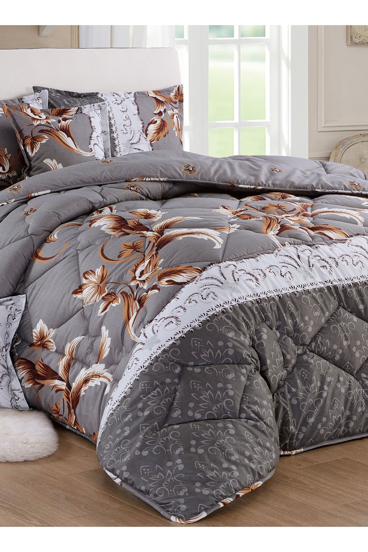 Generic-Comforter Set 4 Piece Single Size Elegant Bedspread Lightweight Comforter Suitable for All Seasons 4