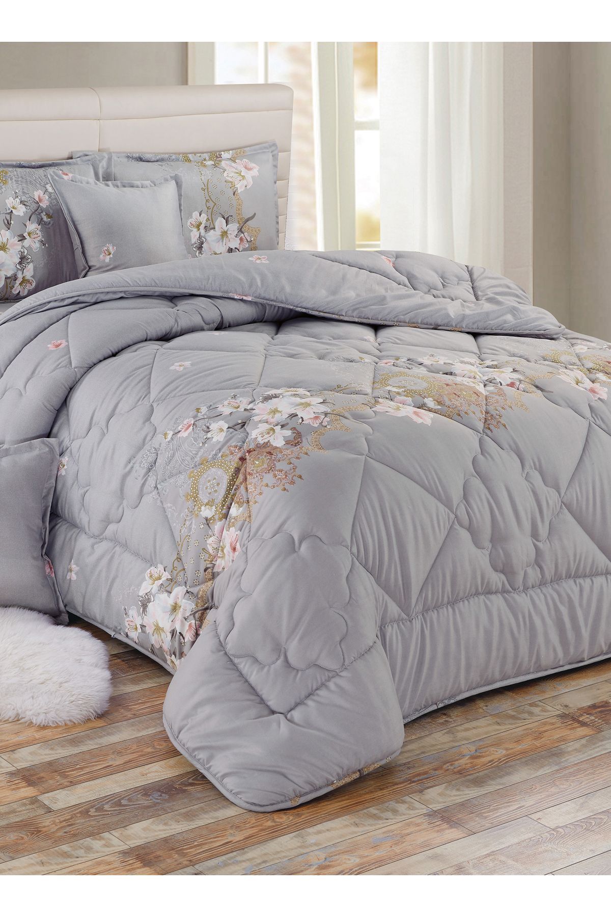 Generic-Comforter Set 4 Piece Single Size Elegant Bedspread Lightweight Comforter Suitable for All Seasons 5