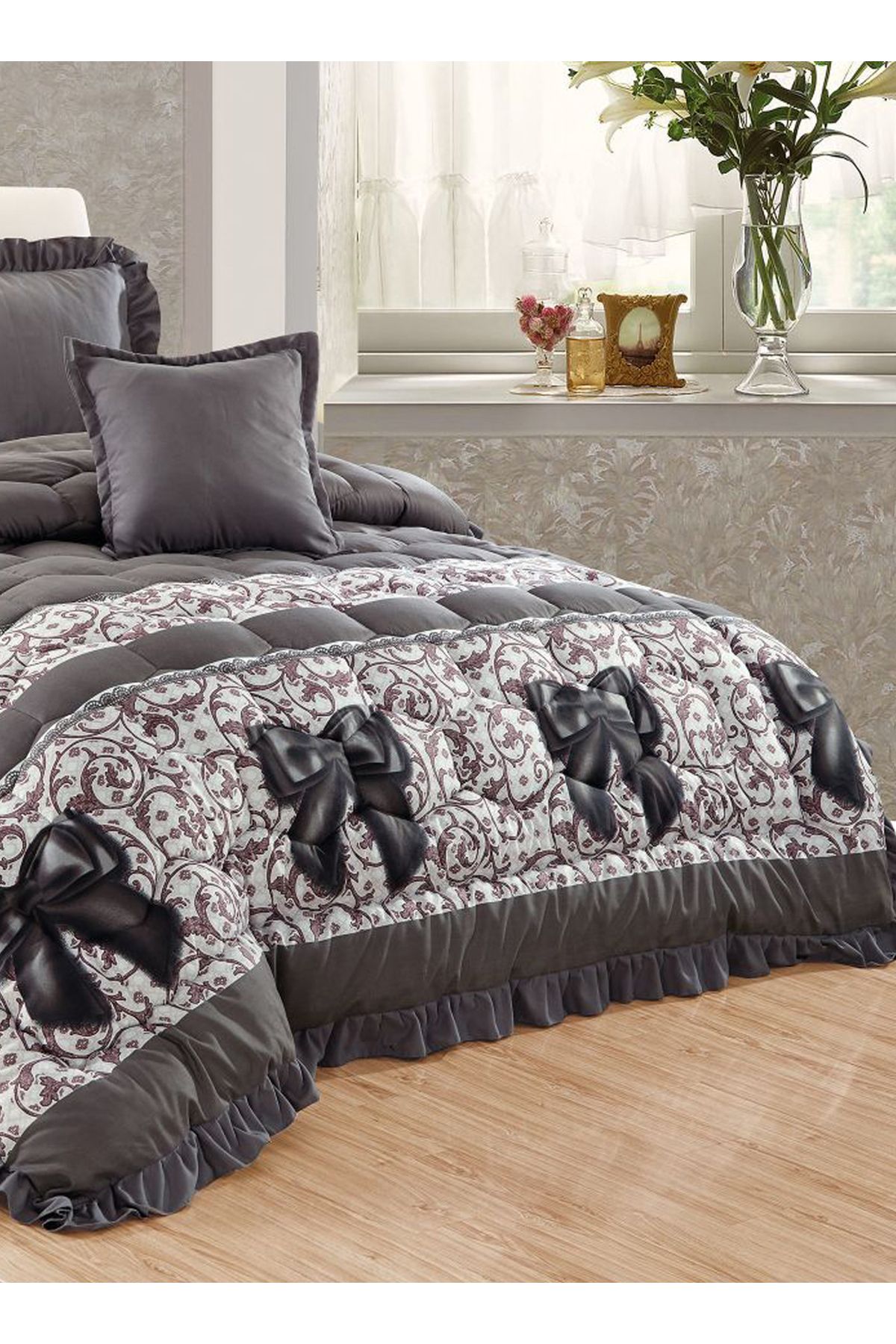 Generic-Comforter Set 4 Piece Single Size Elegant Bedspread Lightweight Comforter Suitable for All Seasons 3