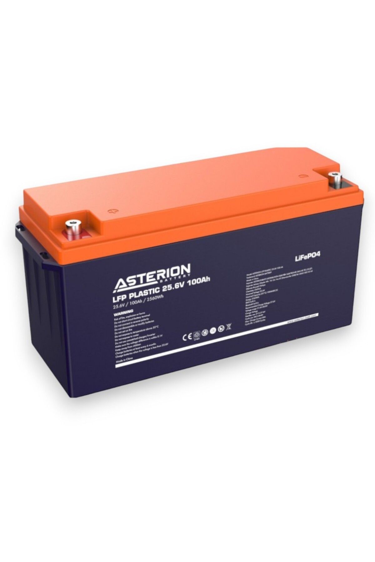 Asterion Battery Asterion 100AH Lifepo4 25.6Volt Lityum 100AH Lityum Demir Fosfat Akü