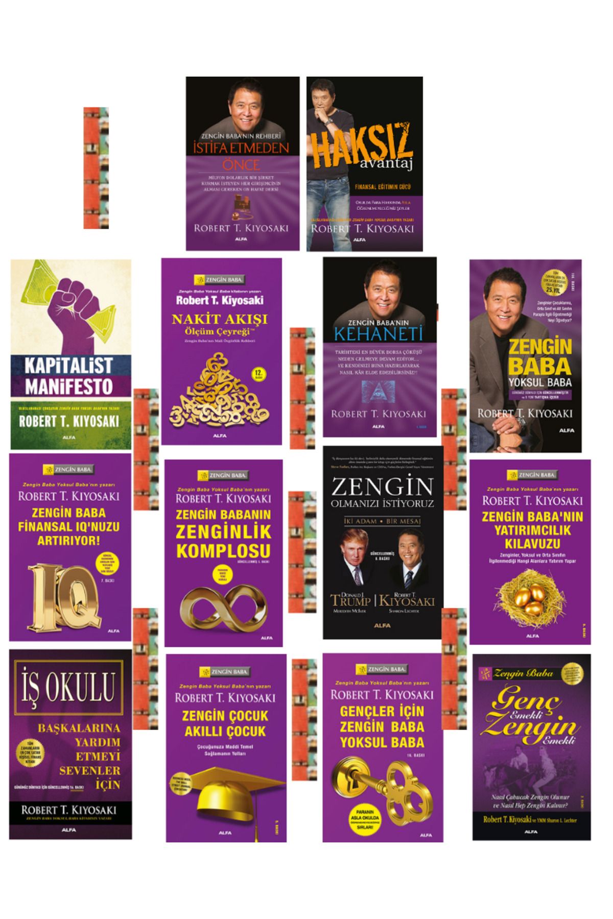 Alfa Yayınları Robert T. Kiyosaki'den (14kitap)-Zengin Olmanızı İstiyoruz,Haksız Avantaj,Zengin Baba Yoksul Baba