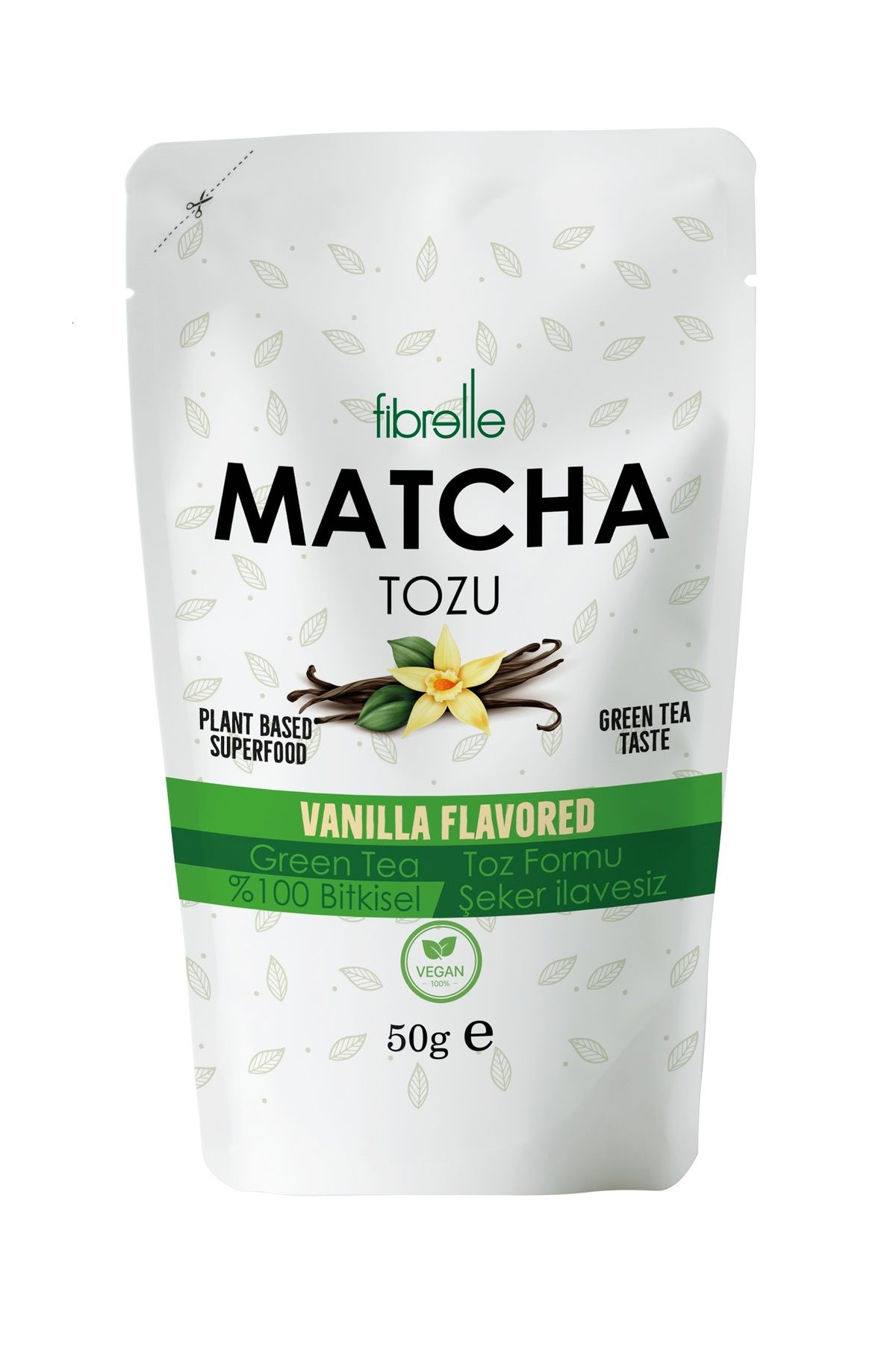 Fibrelle Vanilya Aromalı Matcha 50g / Vanilla Matcha 50g