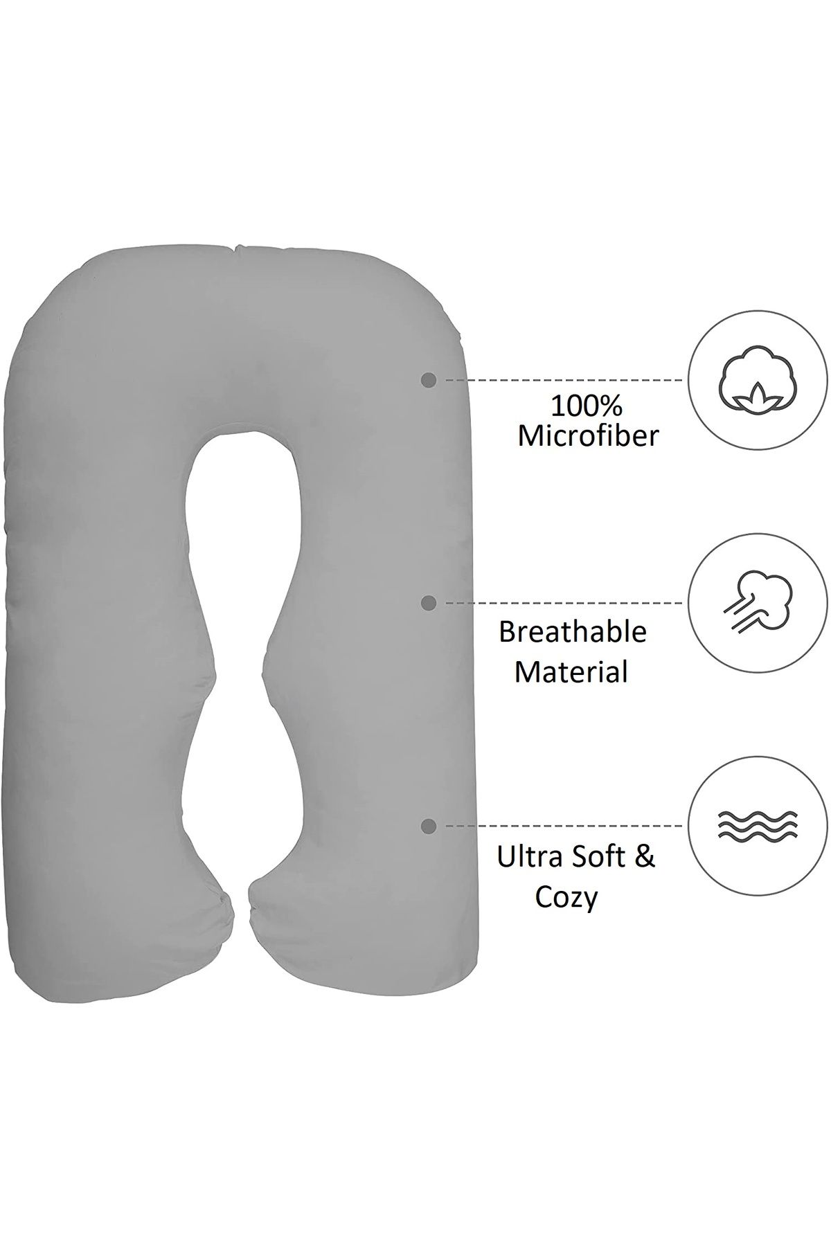 Generic-U Shape Comfortable Pregnancy & Maternity Pillow By Mother Comfort,White 4