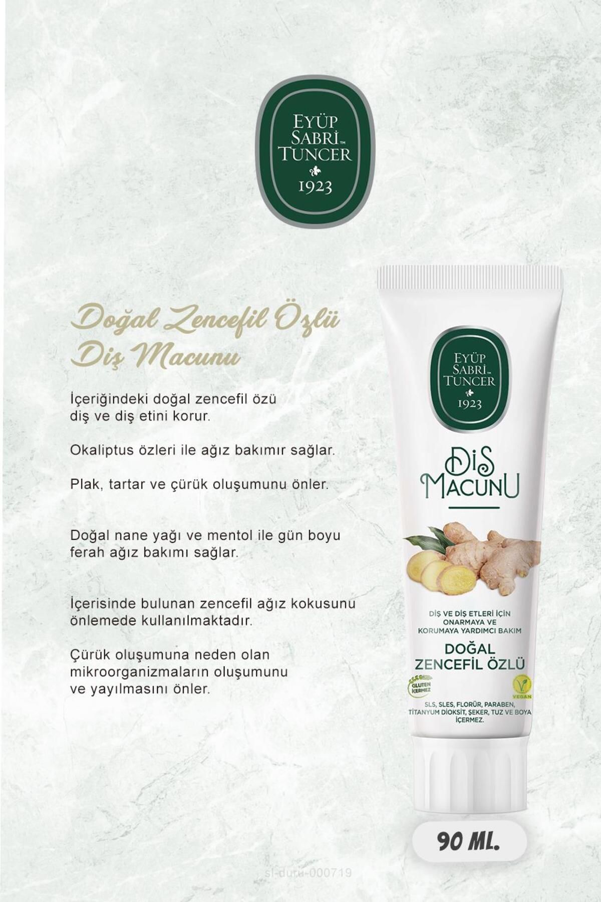 Eyüp Sabri Tuncer-90 ml Toothpaste Set - Cocoa, Ginger, Clove, Himalayan, Lavender and Rosie 6