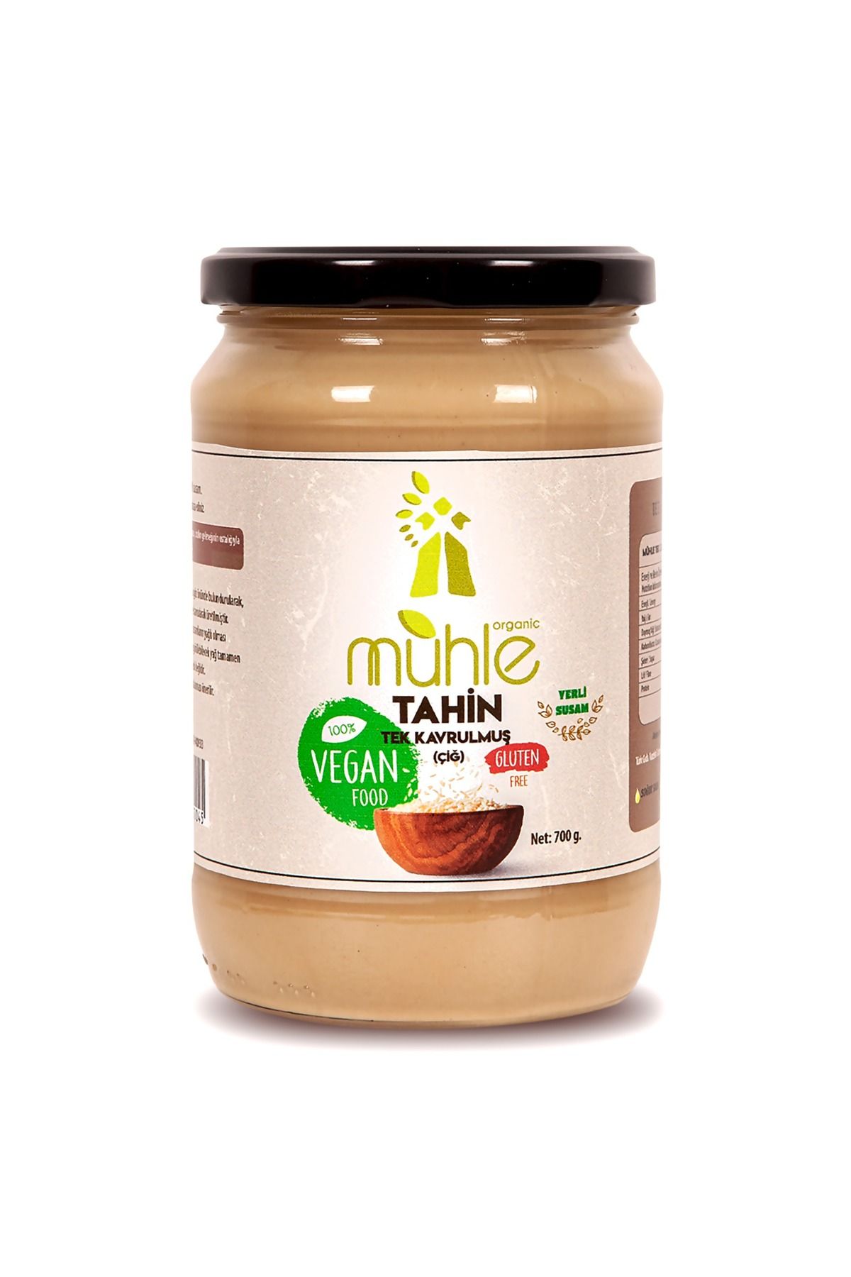 Mühle Organic Az Kavrulmuş ( Çiğ ) Tahin 700 gr Yerli Susam