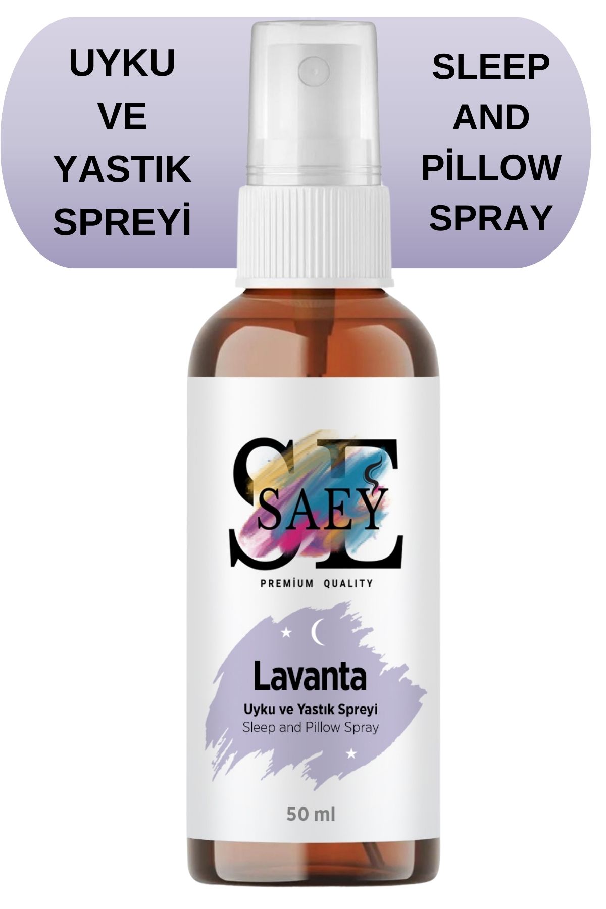 SAEY Lavanta Uyku ve Yastık Spreyi Lavender Sleep And Pıllow Spray Doğal Lavanta 50 ML