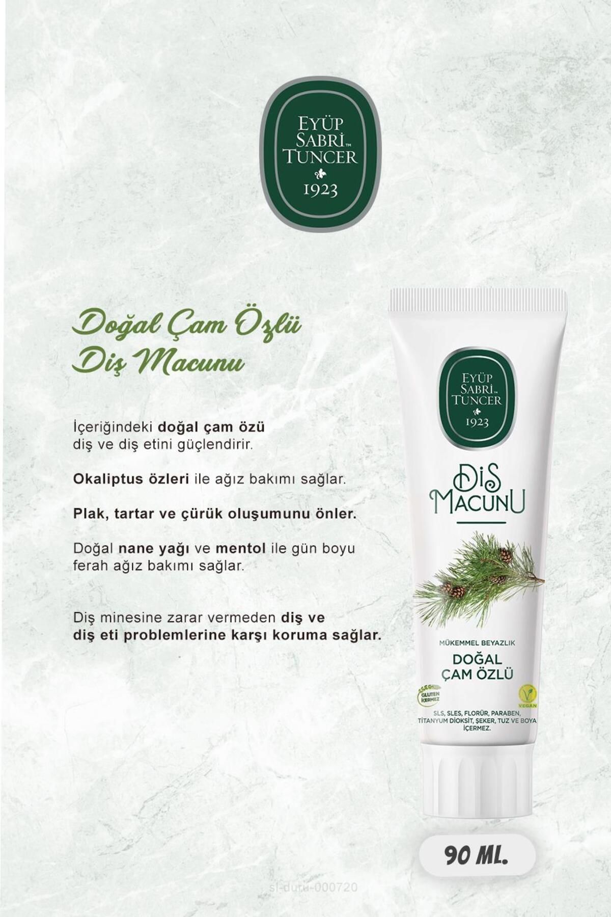 Eyüp Sabri Tuncer-90 ml Toothpaste Set with Miswak, Ginger, Lavender, Cocoa, Pine Extract and Rosie 2