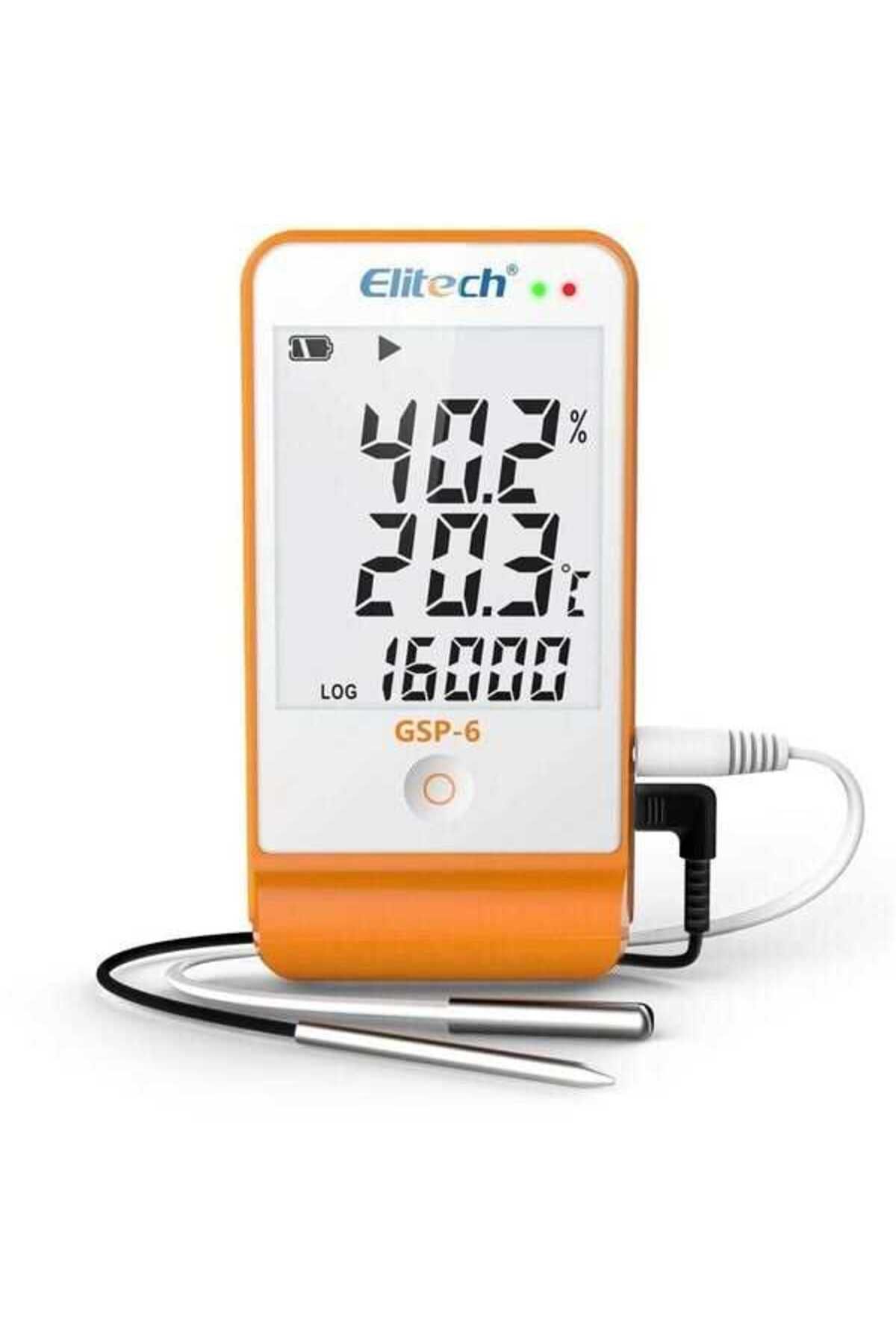 Elitech GSP-6 Çift Kablolu Sıcaklık ve Nem Veri Kaydedici Datalogger