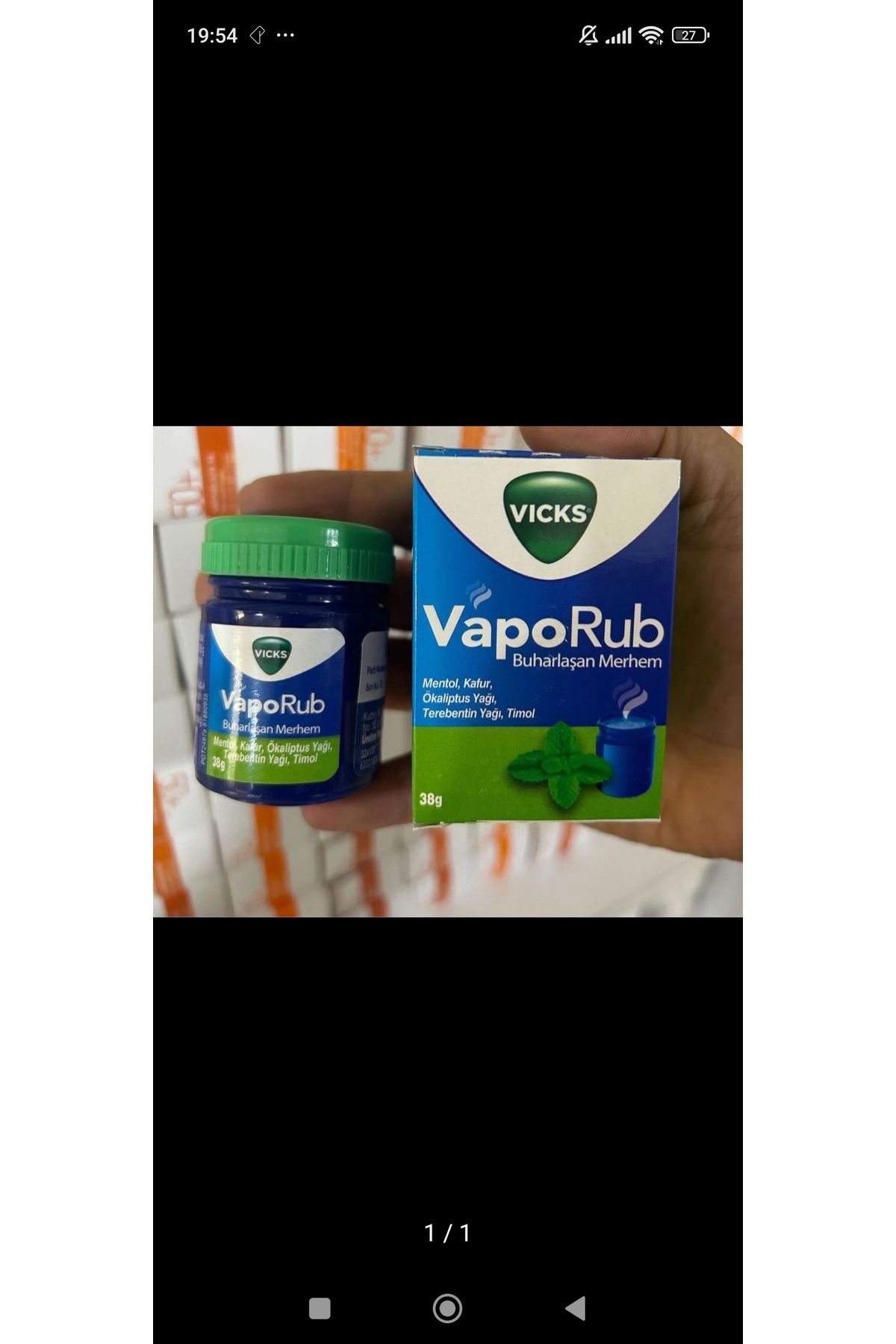 vaporub Vaporup buharlaşan merhem 38 gr